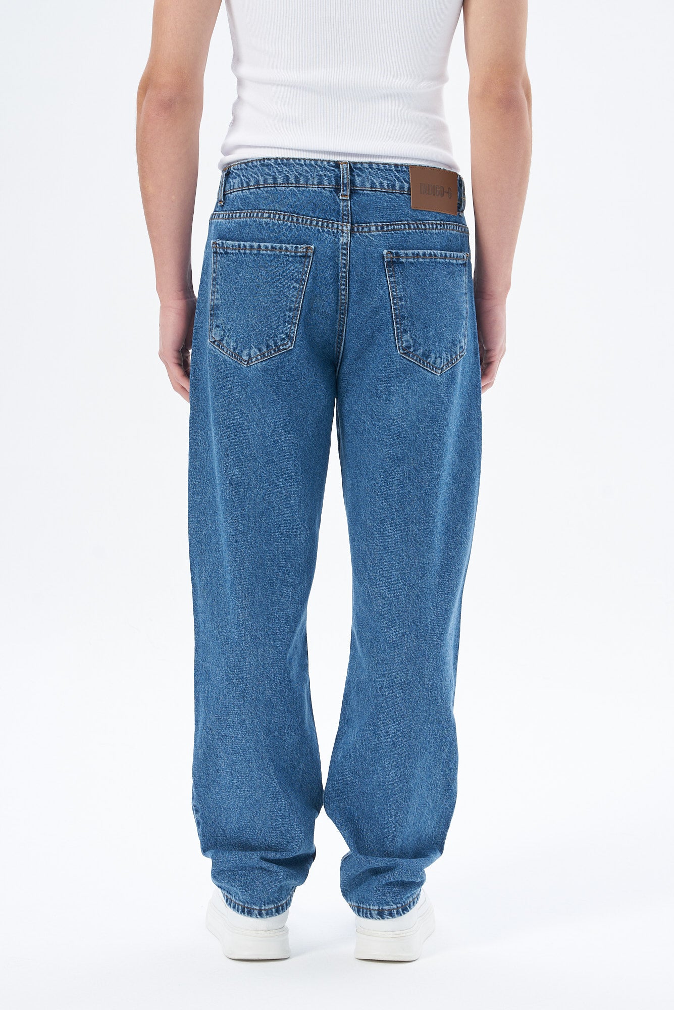 Erkek Baggy Fıt Denim Pantolon