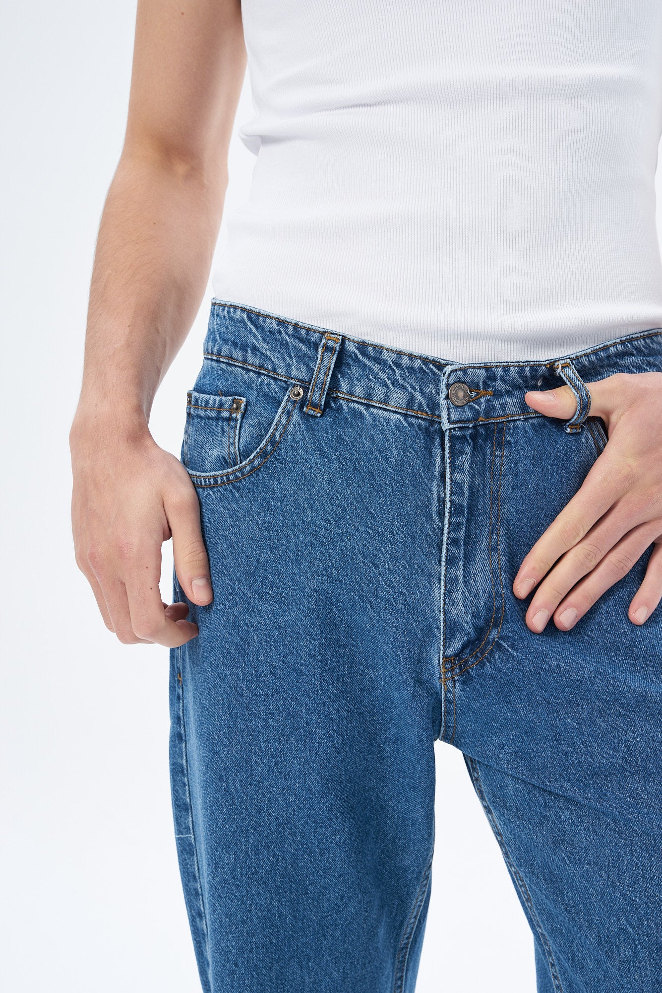 Erkek Baggy Fıt Denim Pantolon