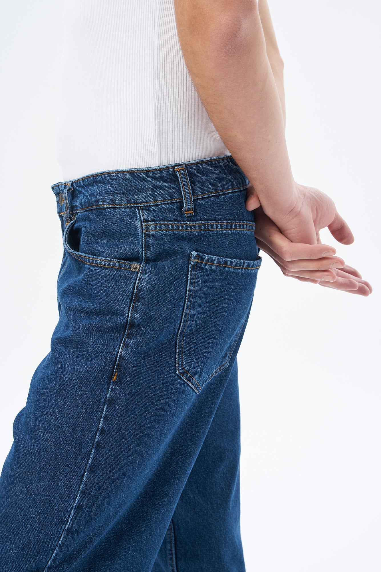 Erkek Baggy Fıt Denim Pantolon