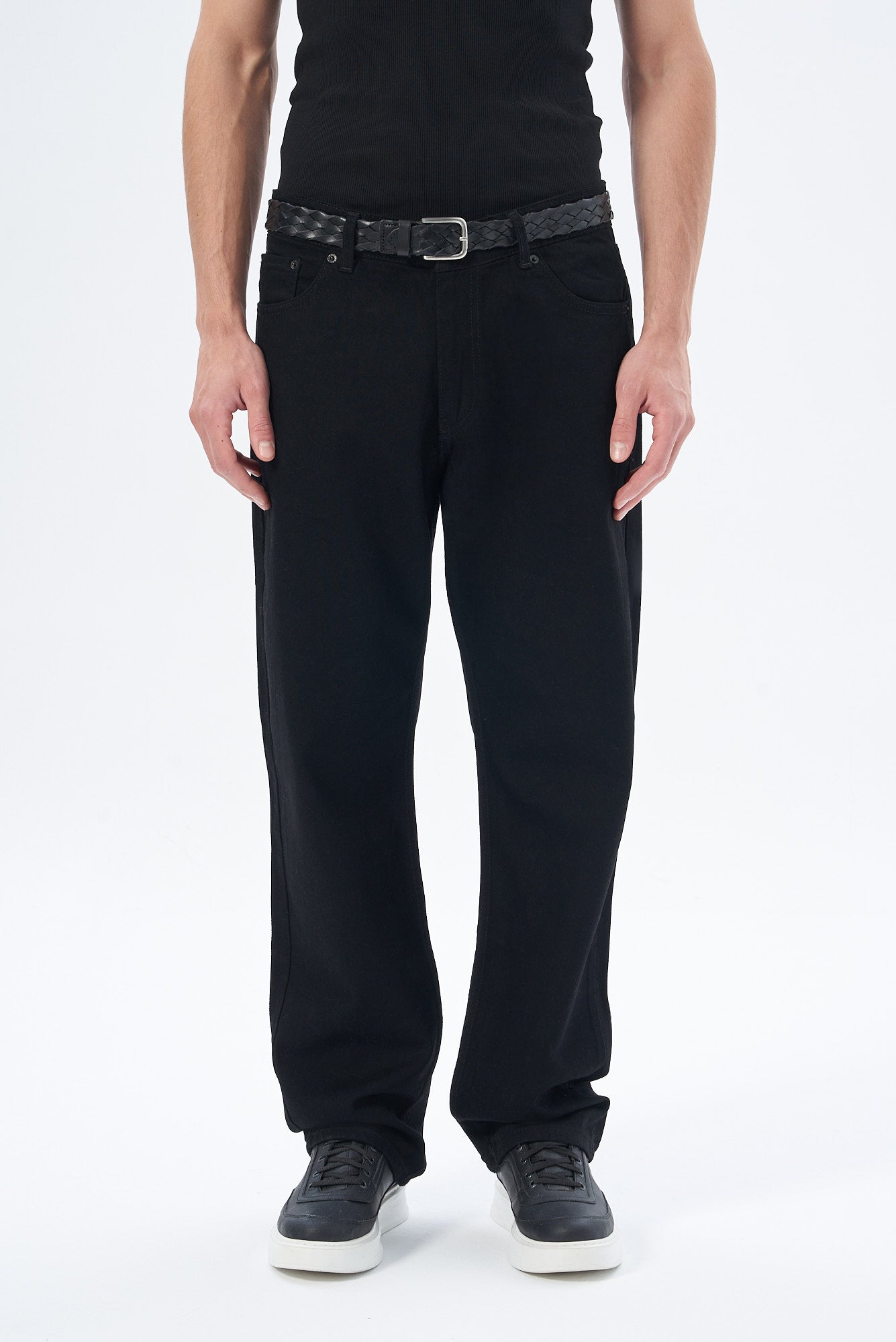 Erkek Baggy Fıt Denim Pantolon