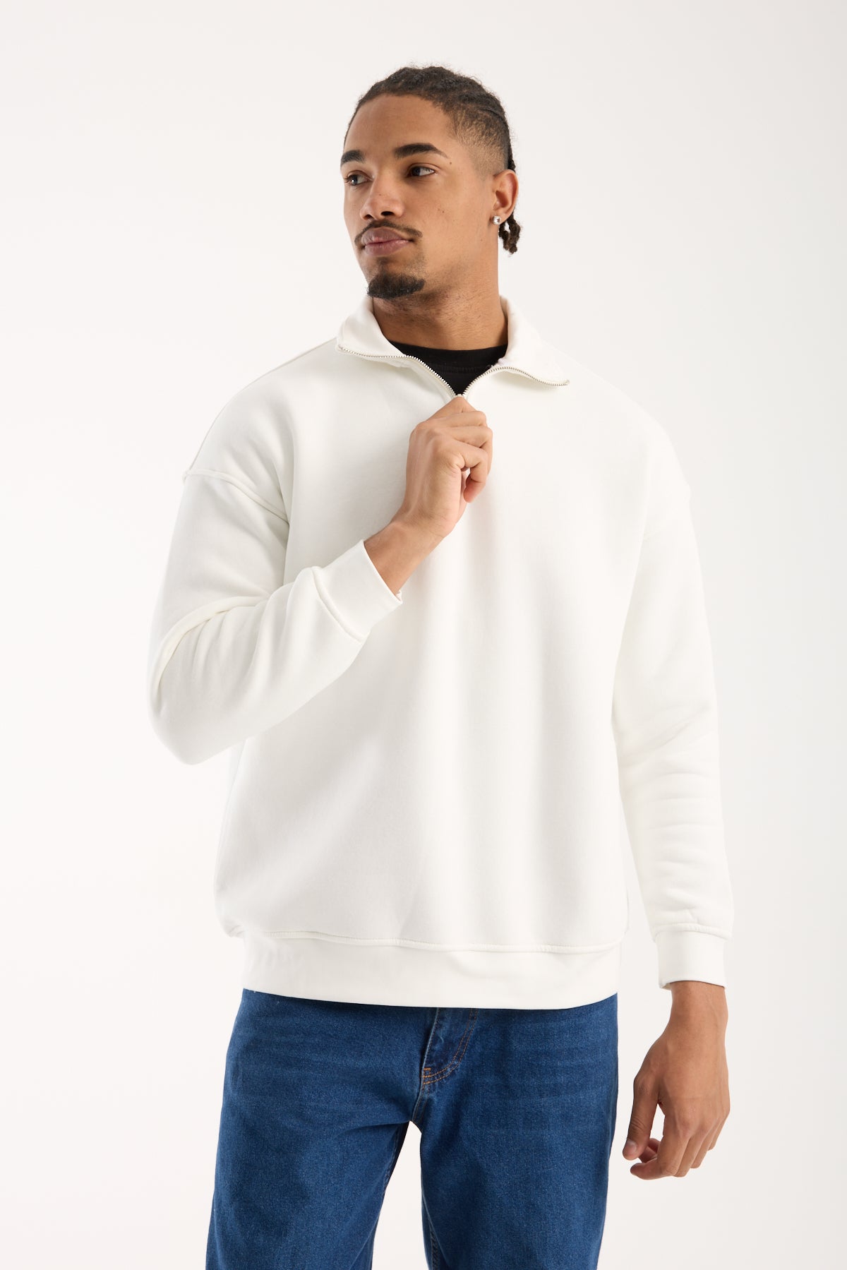 Erkek Balıkçı Yaka Comfort Sweat