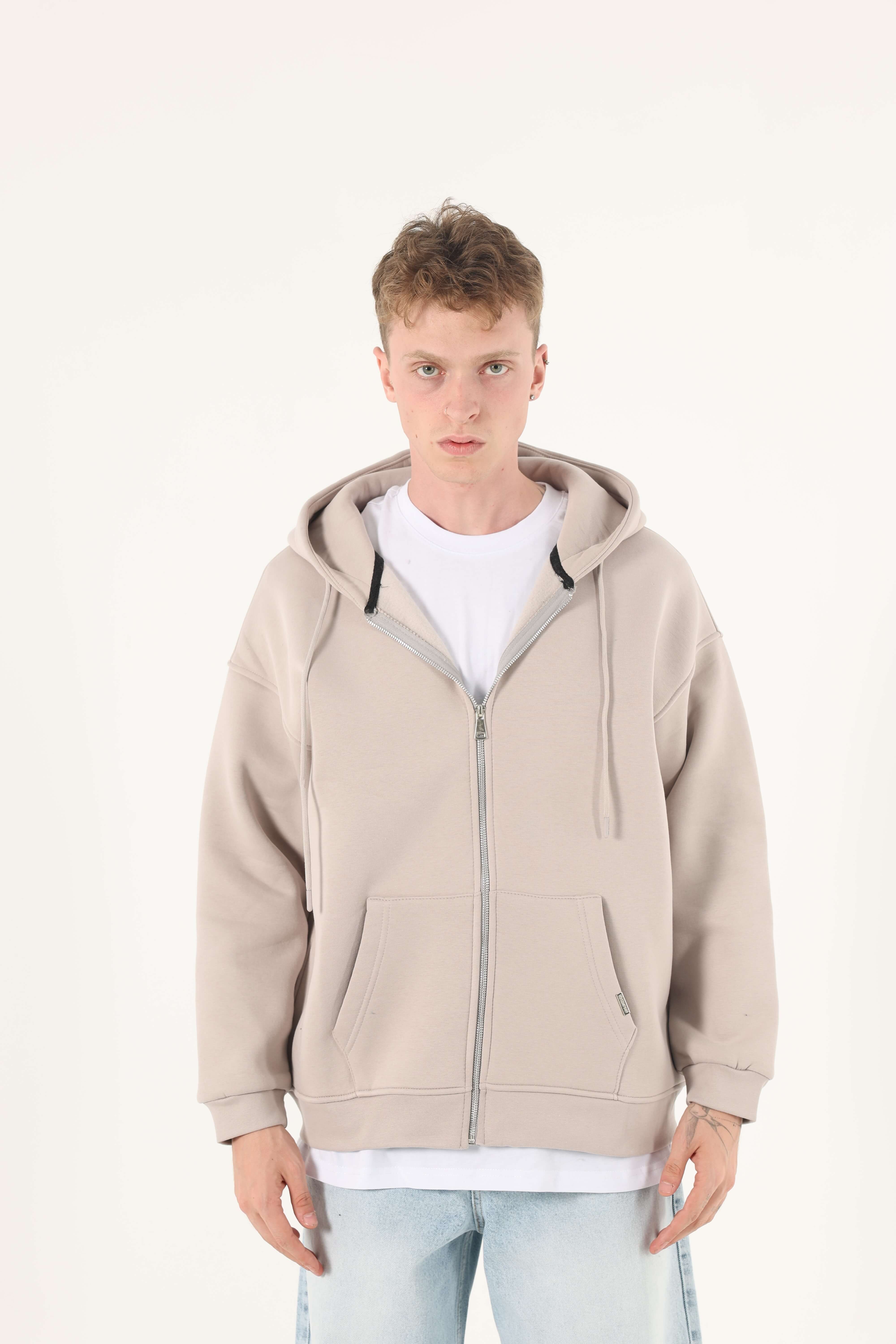 Comfortabel basic trainingsjack voor heren met ritssluiting