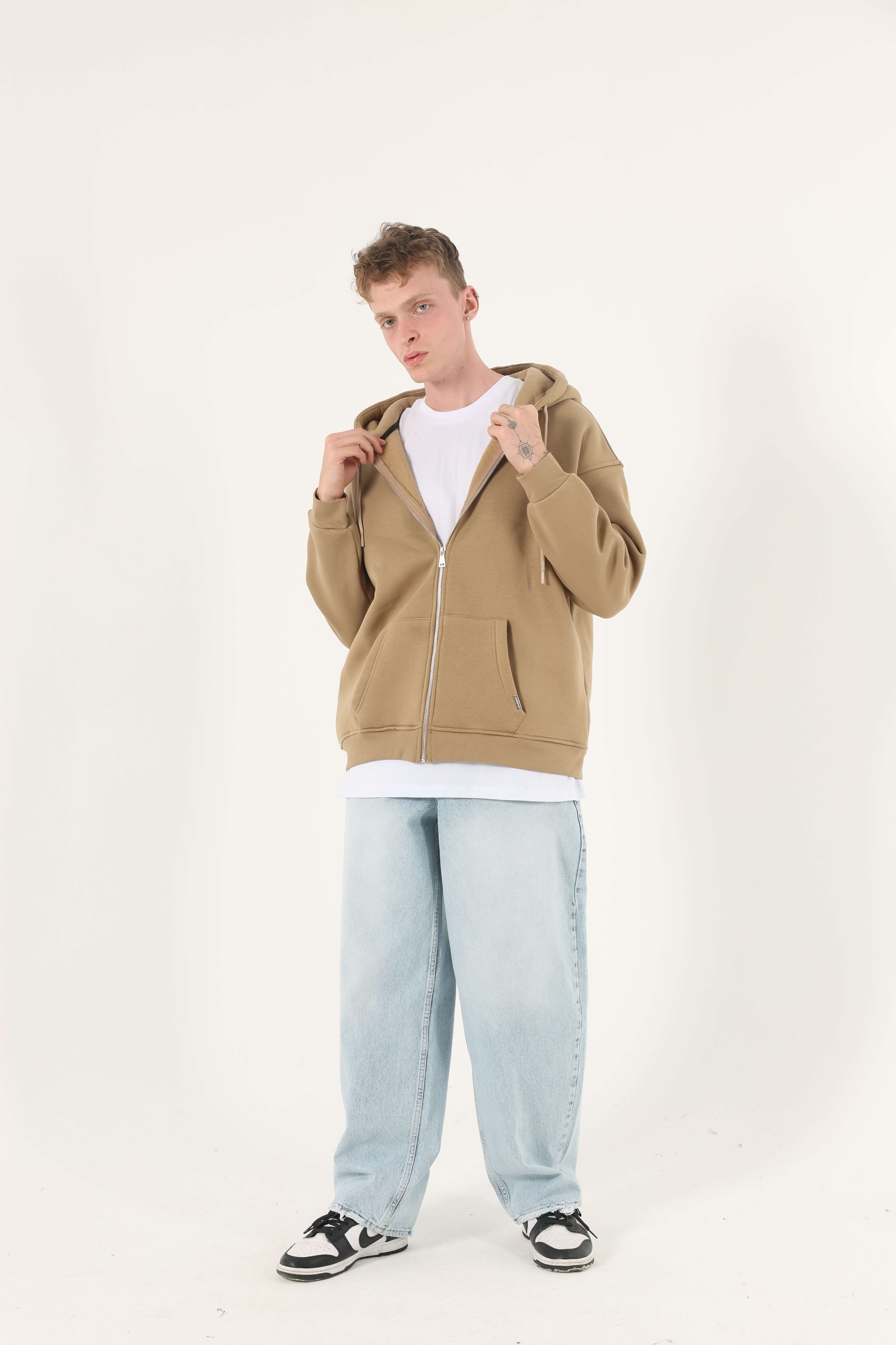 Comfortabel basic trainingsjack voor heren met ritssluiting