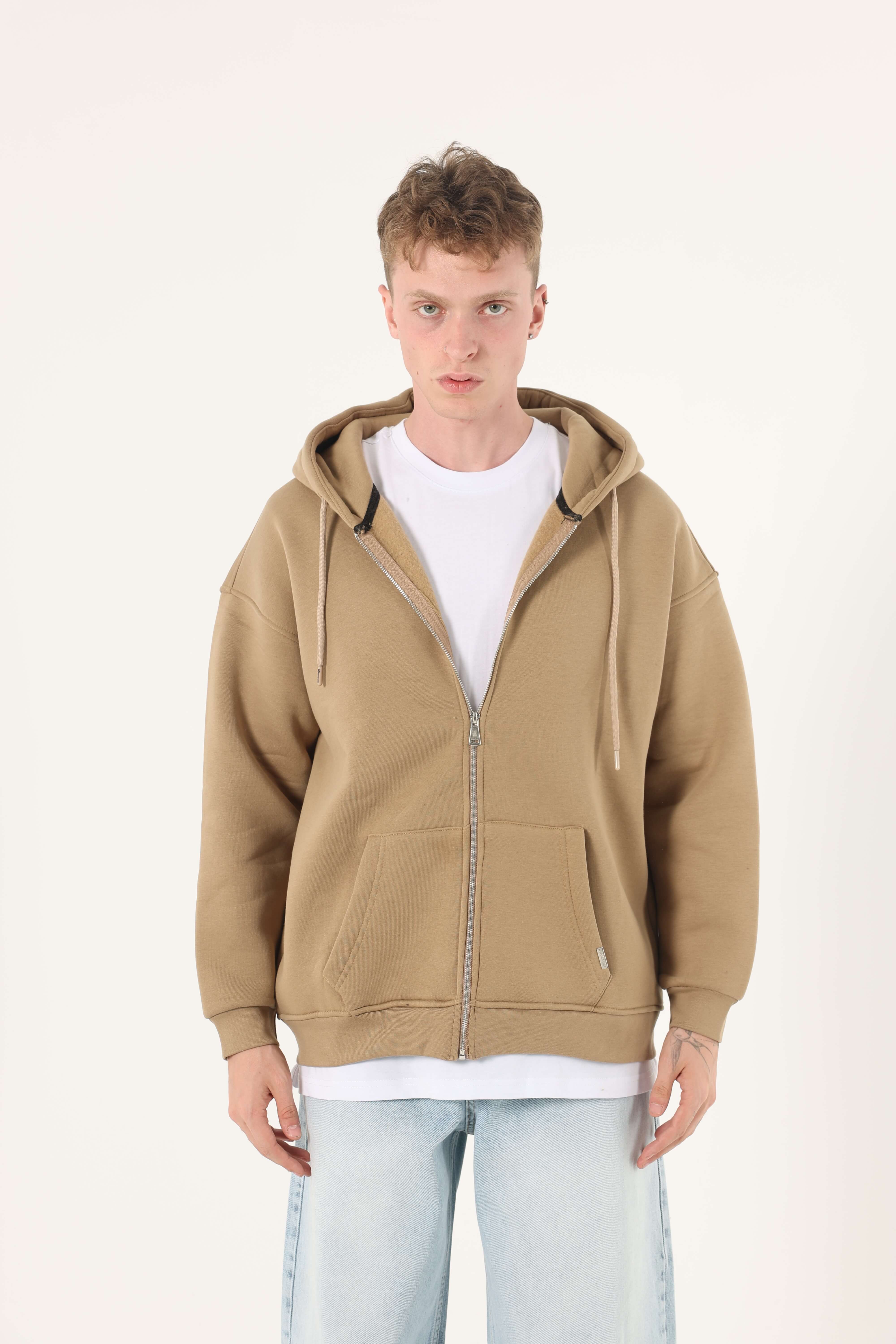 Erkek Comfort Basıc Eşofman Üstü Fermuarlı