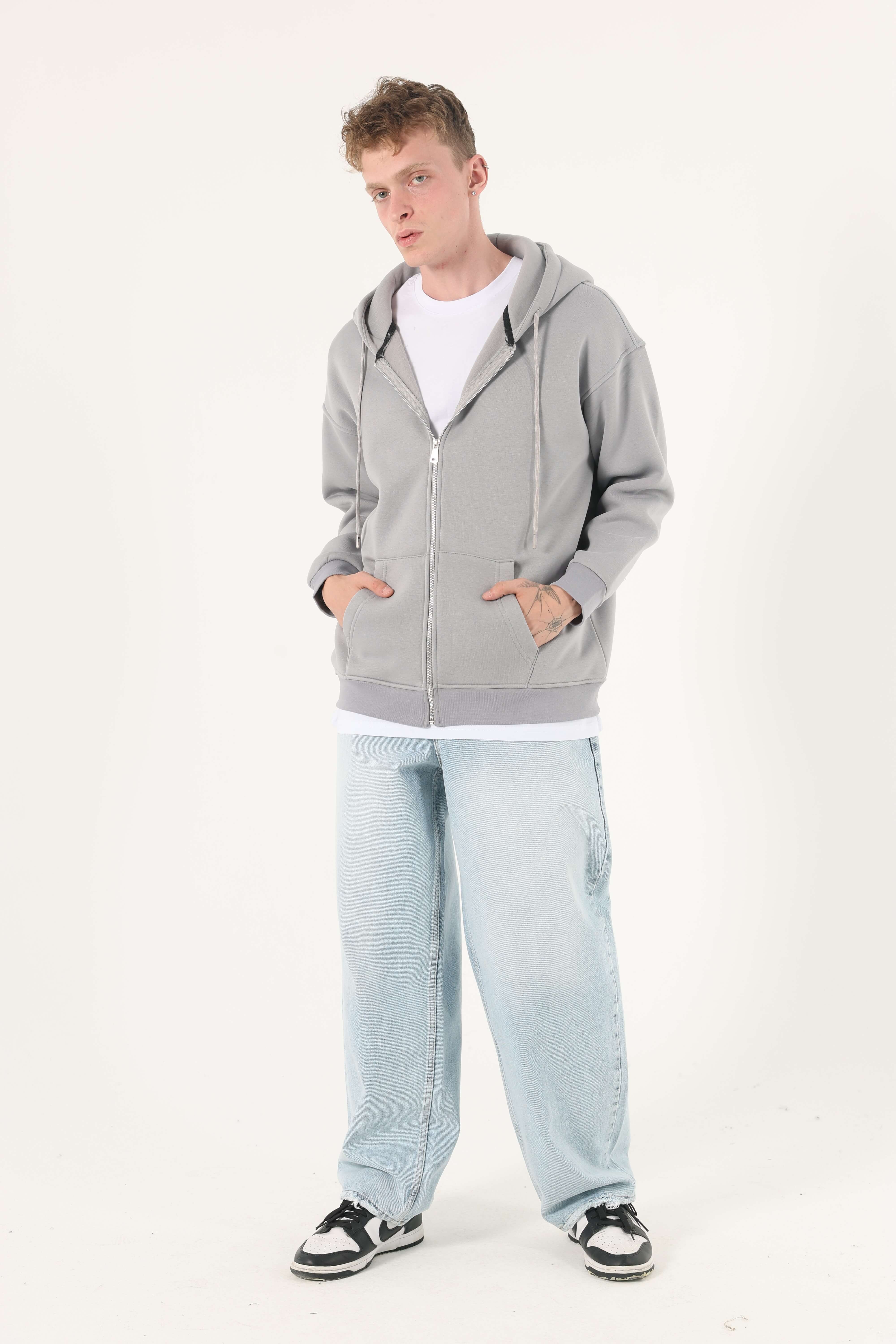 Comfortabel basic trainingsjack voor heren met ritssluiting