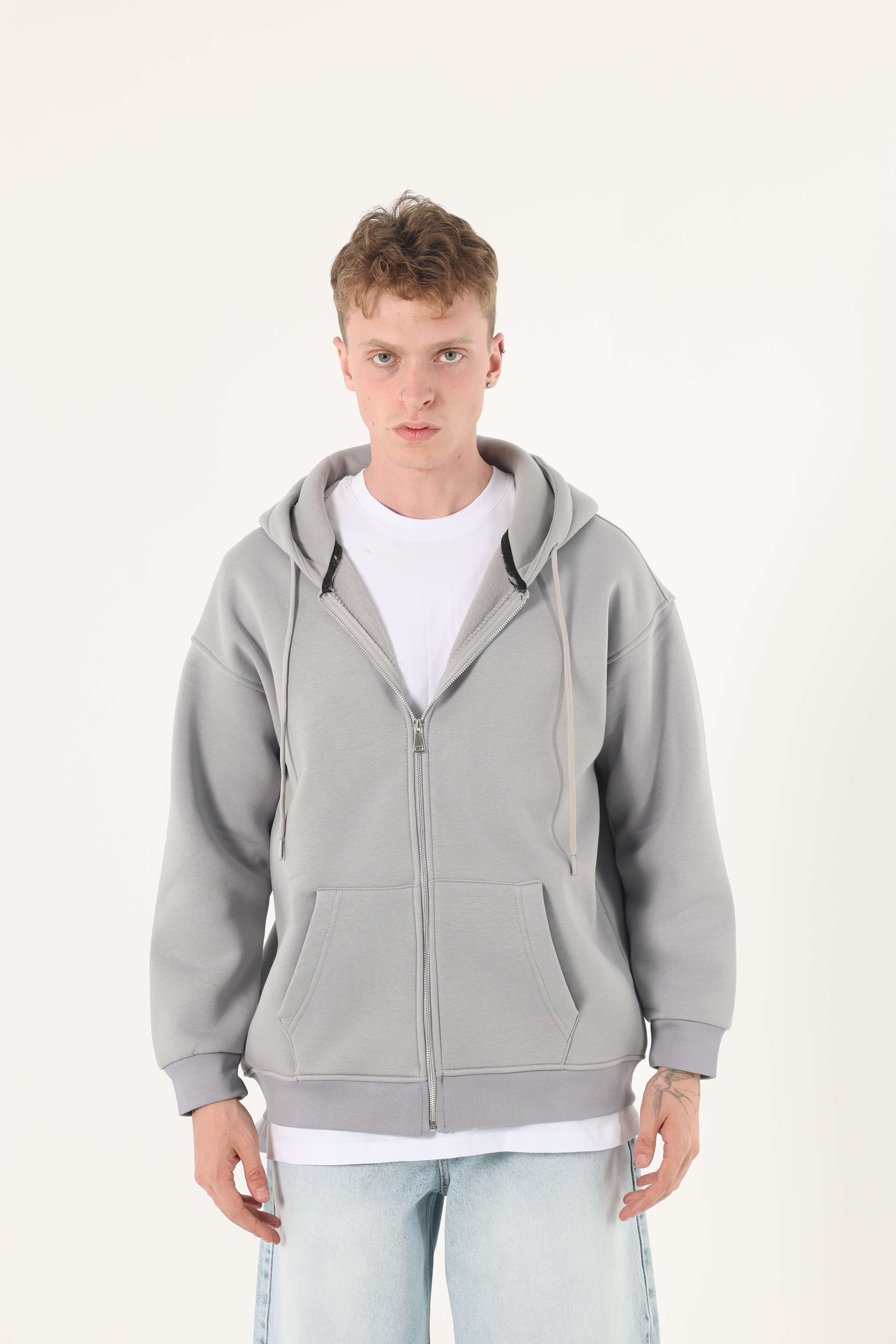 Comfortabel basic trainingsjack voor heren met ritssluiting