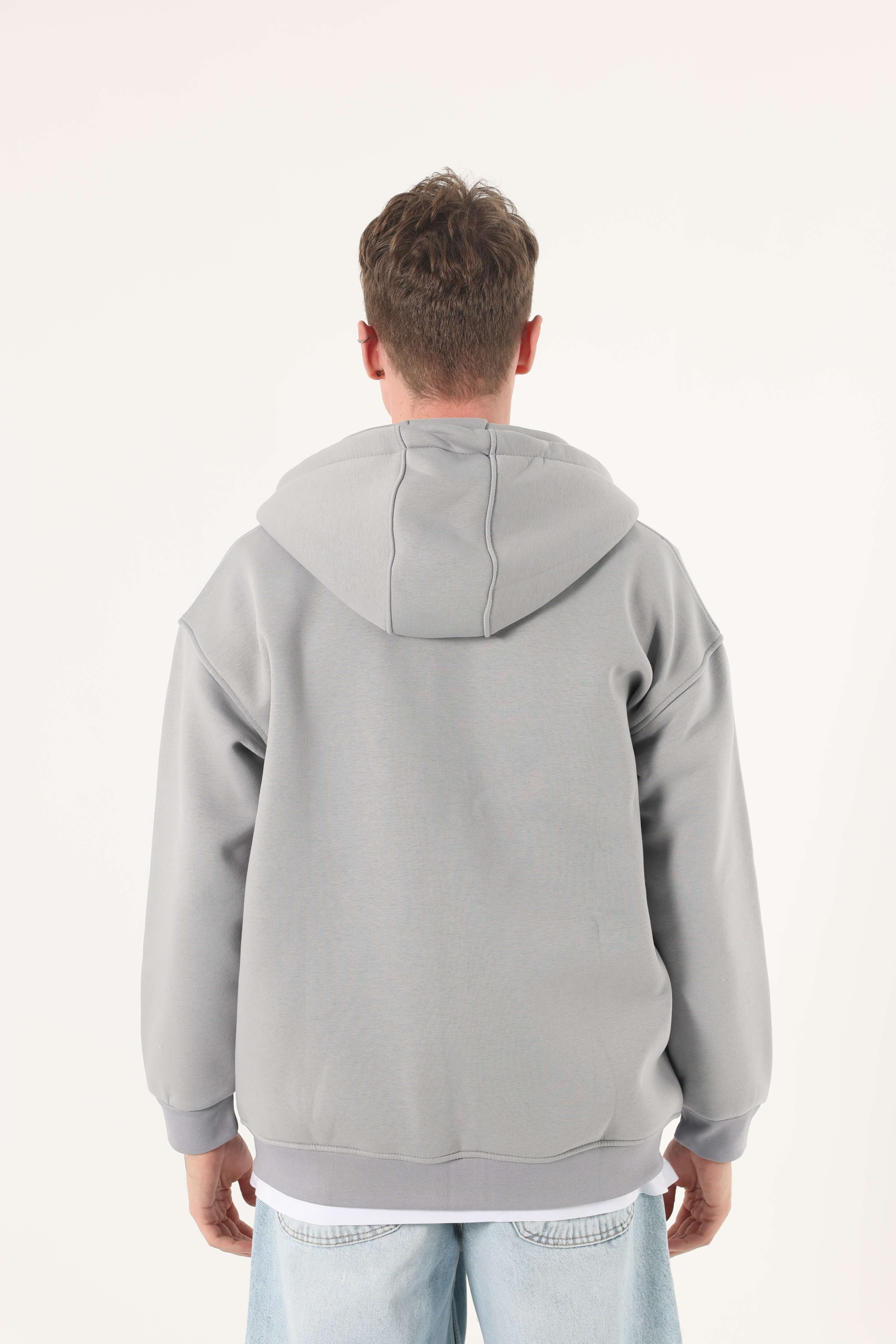 Erkek Comfort Basıc Eşofman Üstü Fermuarlı