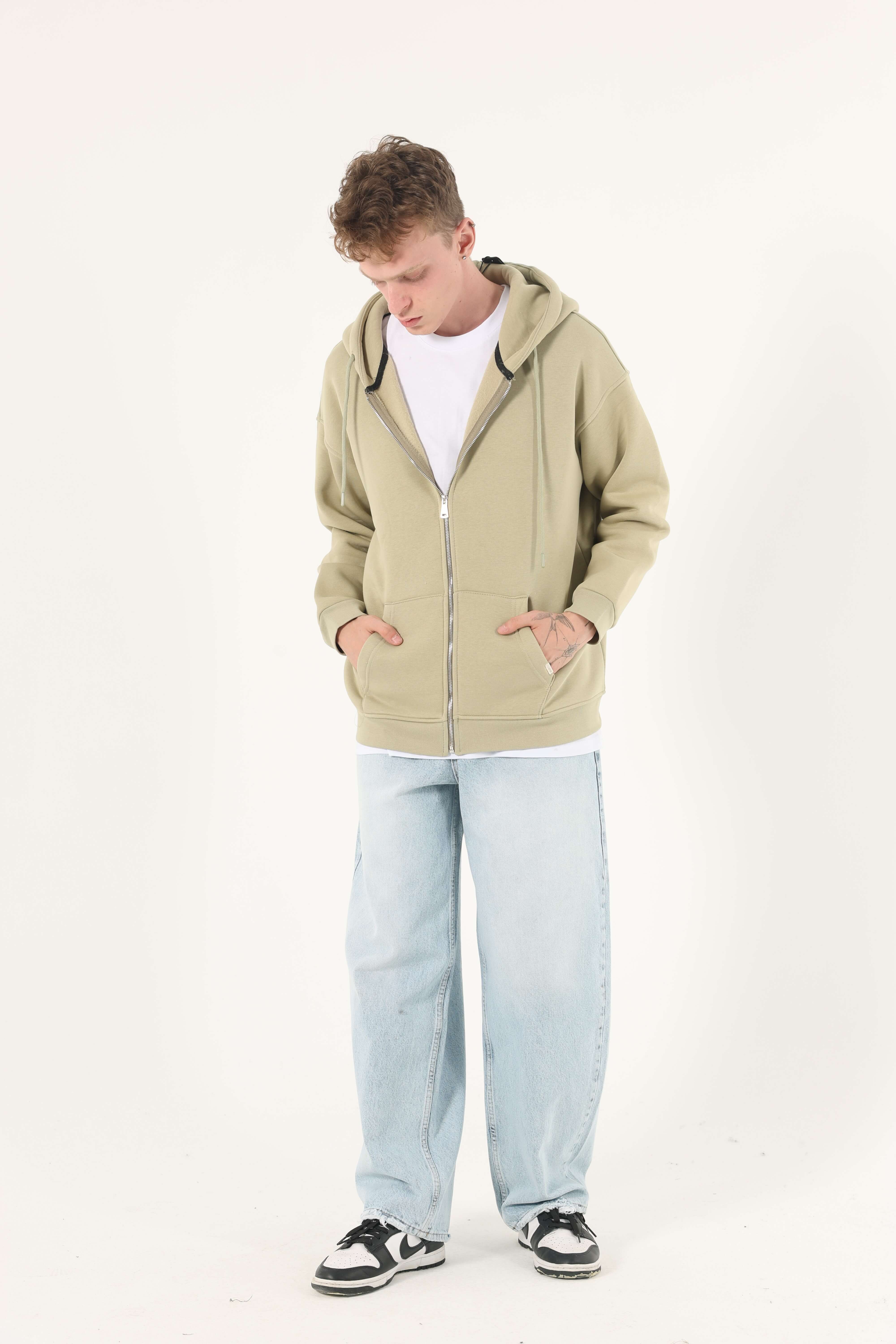 Comfortabel basic trainingsjack voor heren met ritssluiting