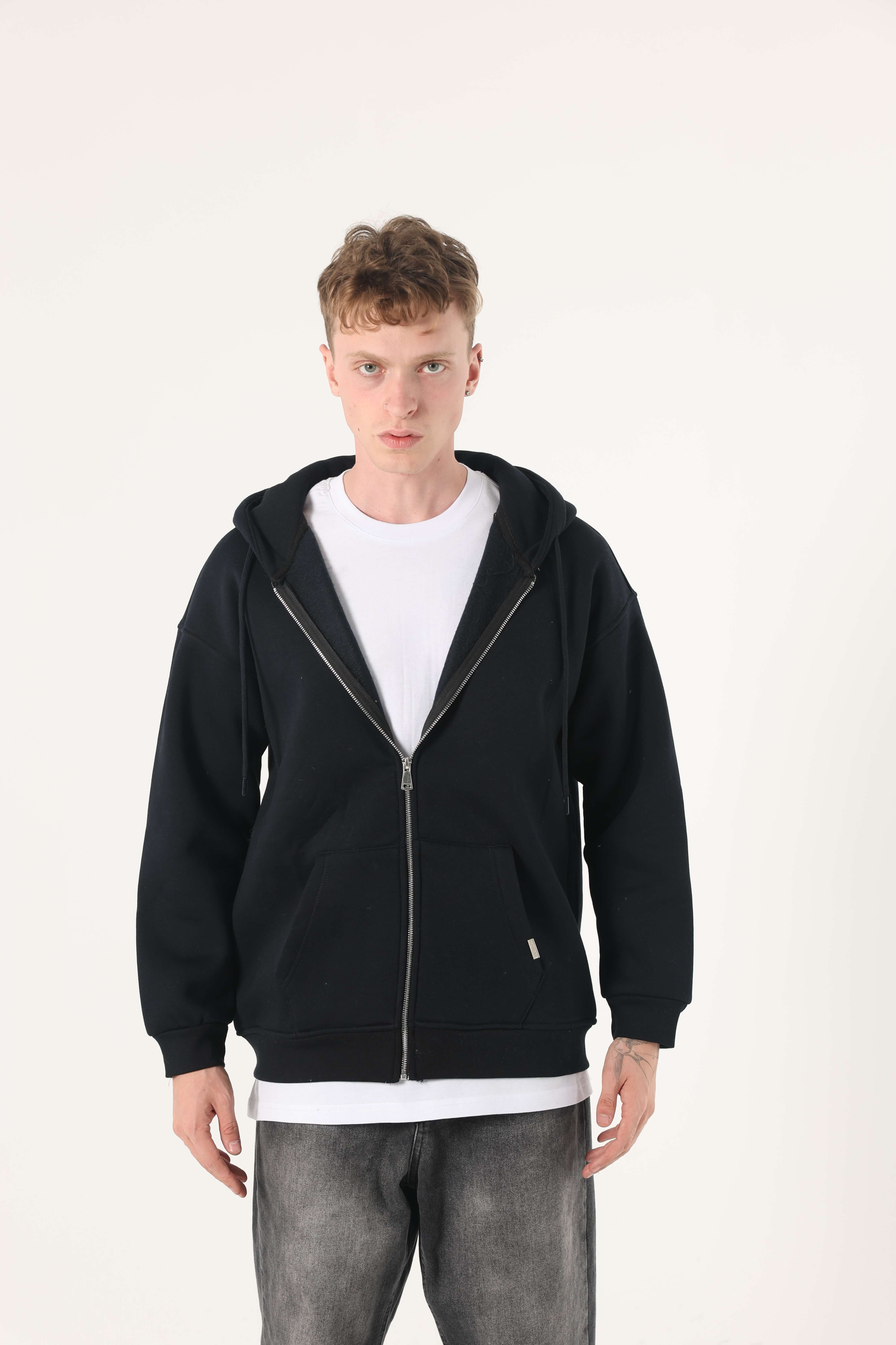 Comfortabel basic trainingsjack voor heren met ritssluiting