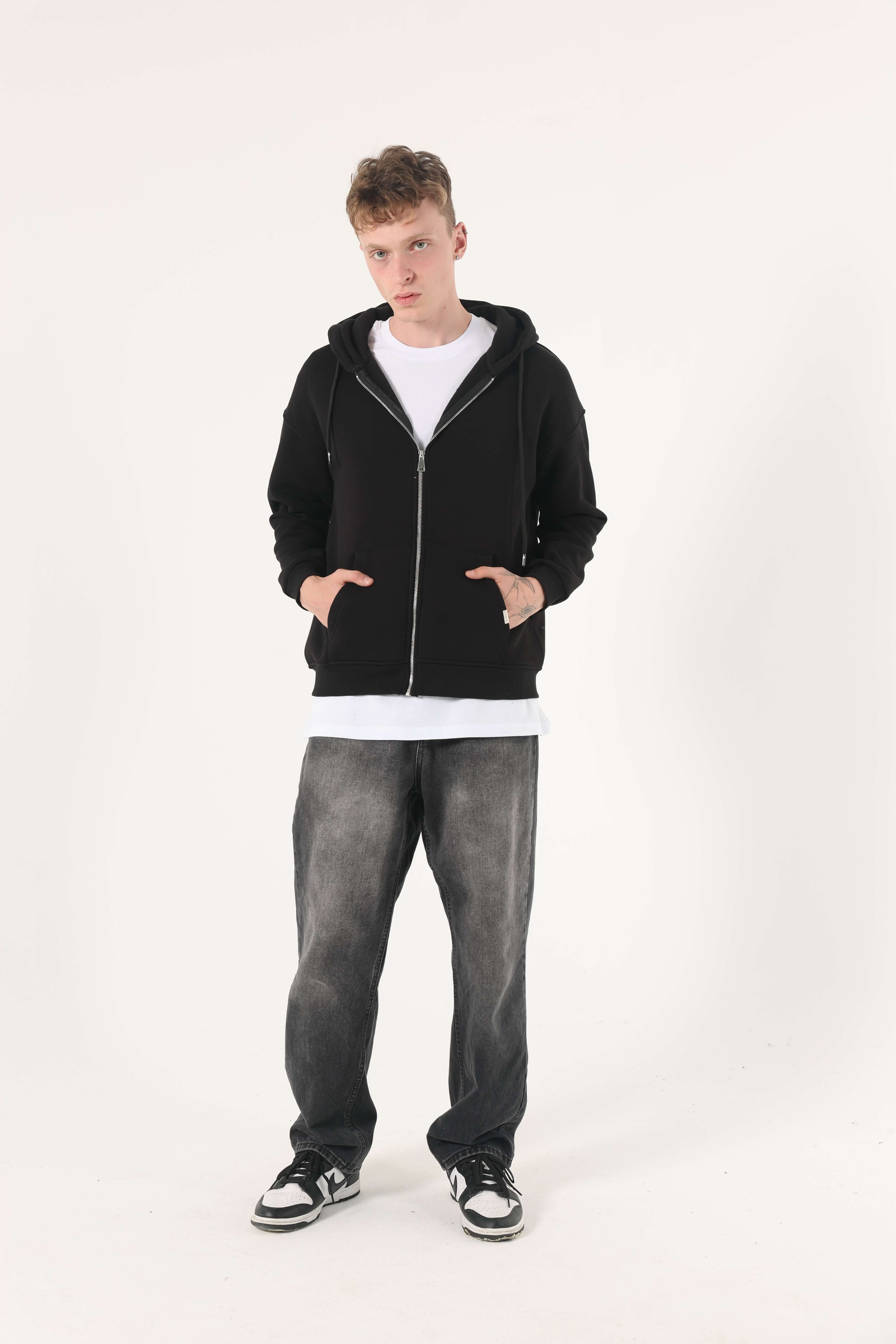 Comfortabel basic trainingsjack voor heren met ritssluiting