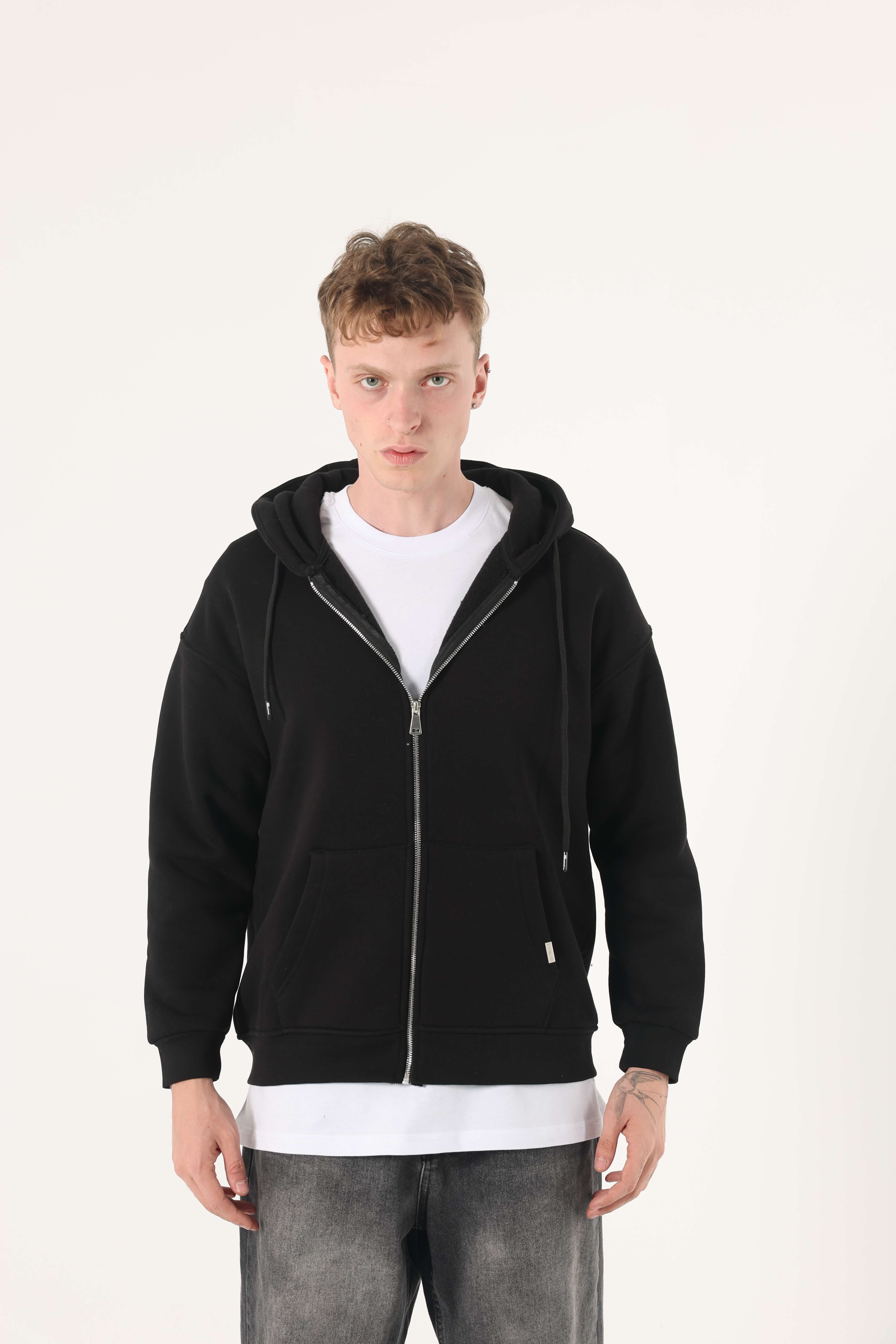 Comfortabel basic trainingsjack voor heren met ritssluiting