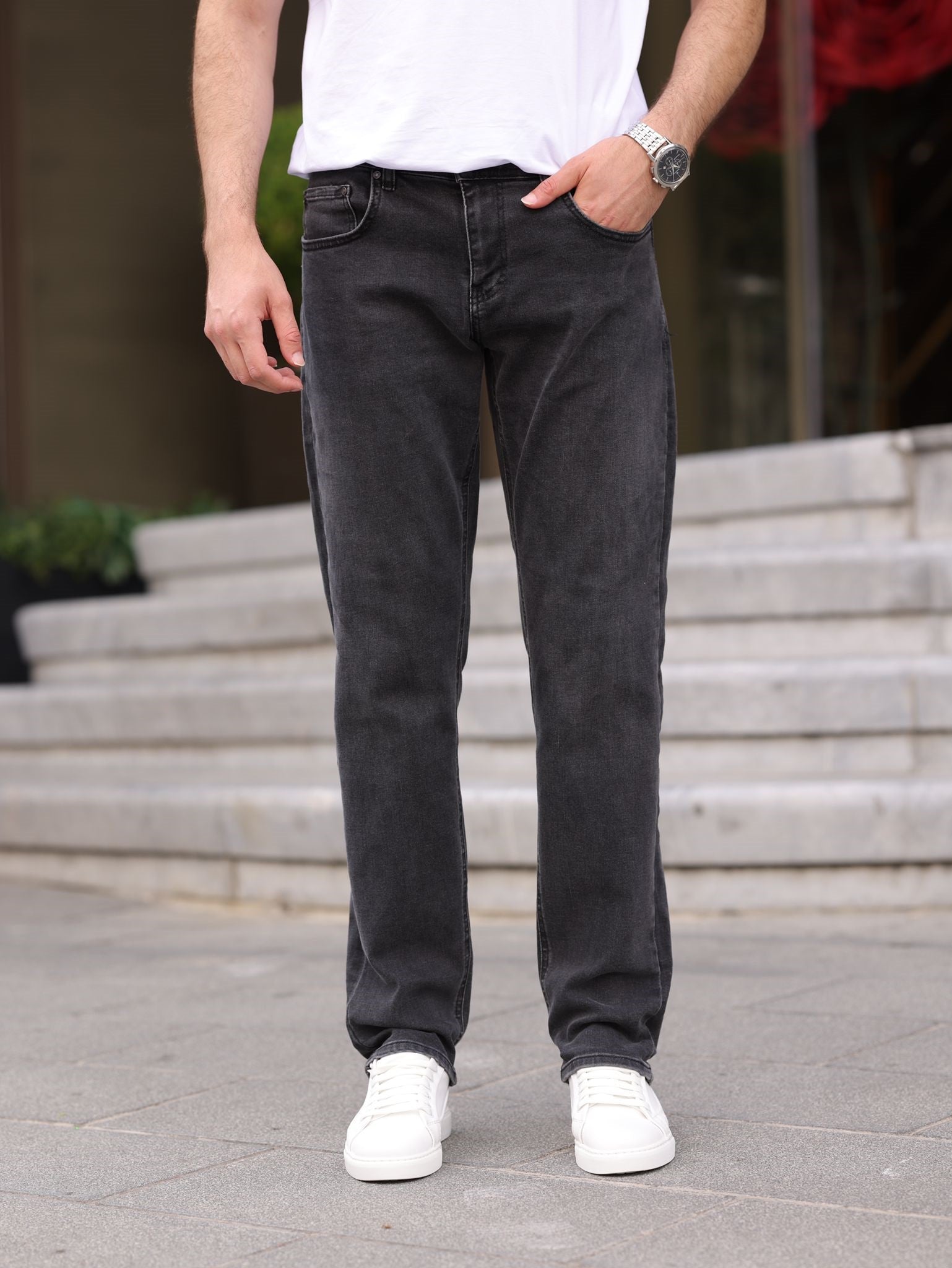 Normale denim broek voor heren