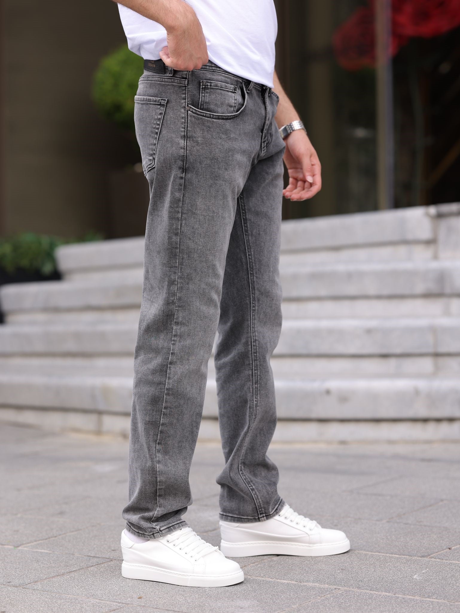 Normale denim broek voor heren