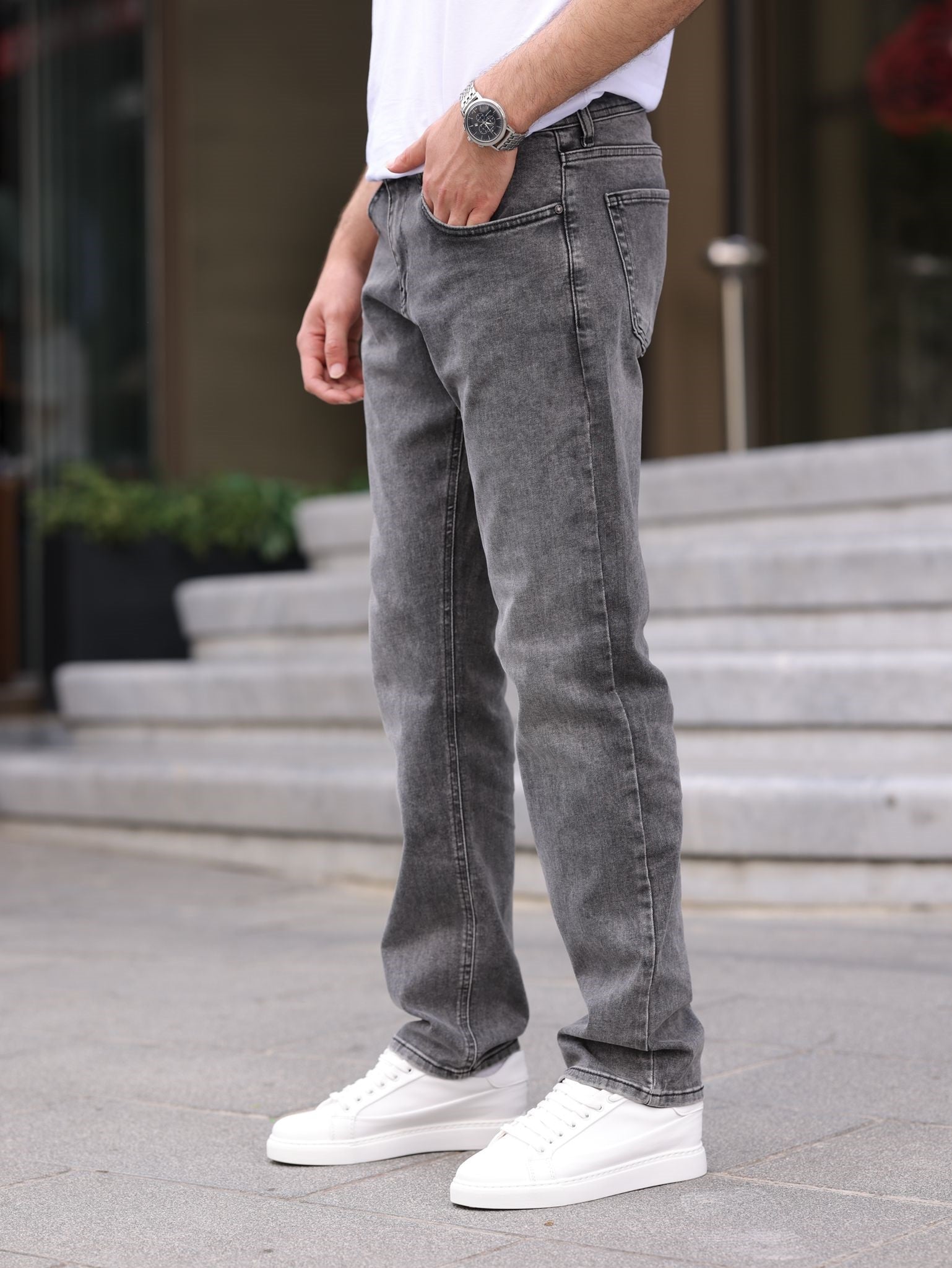 Erkek Regular Denim Pantolon