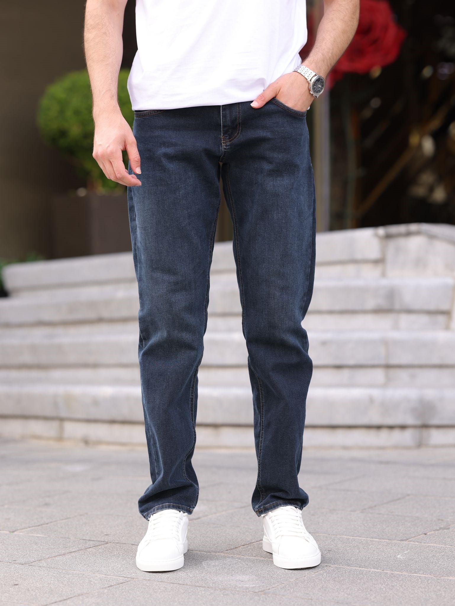 Erkek Regular Denim Pantolon