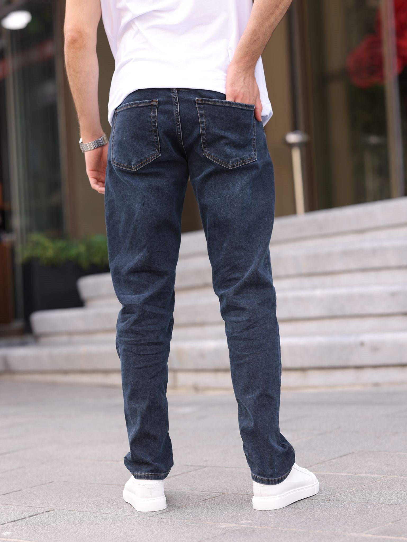 Normale denim broek voor heren