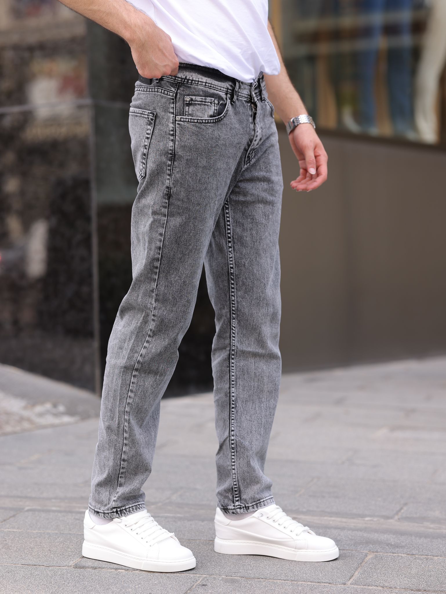 Erkek Straıght Denim Pantolon