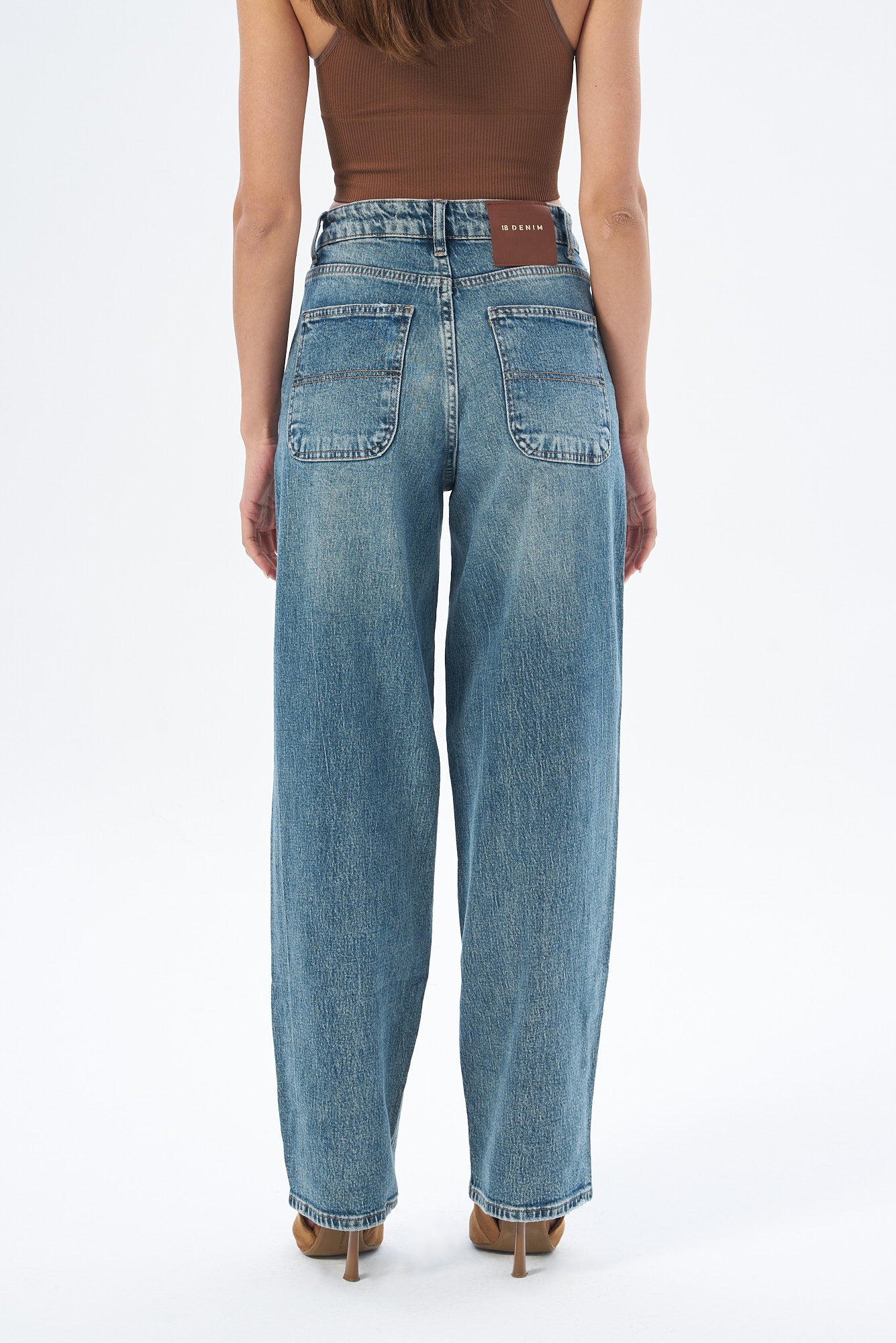 Kadın Denim Skater Pantolon