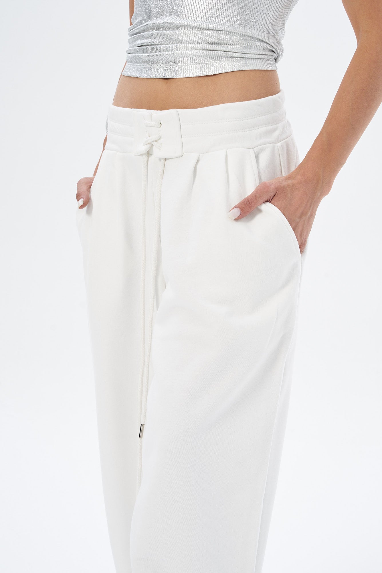 Dames joggingbroek met palazzo model