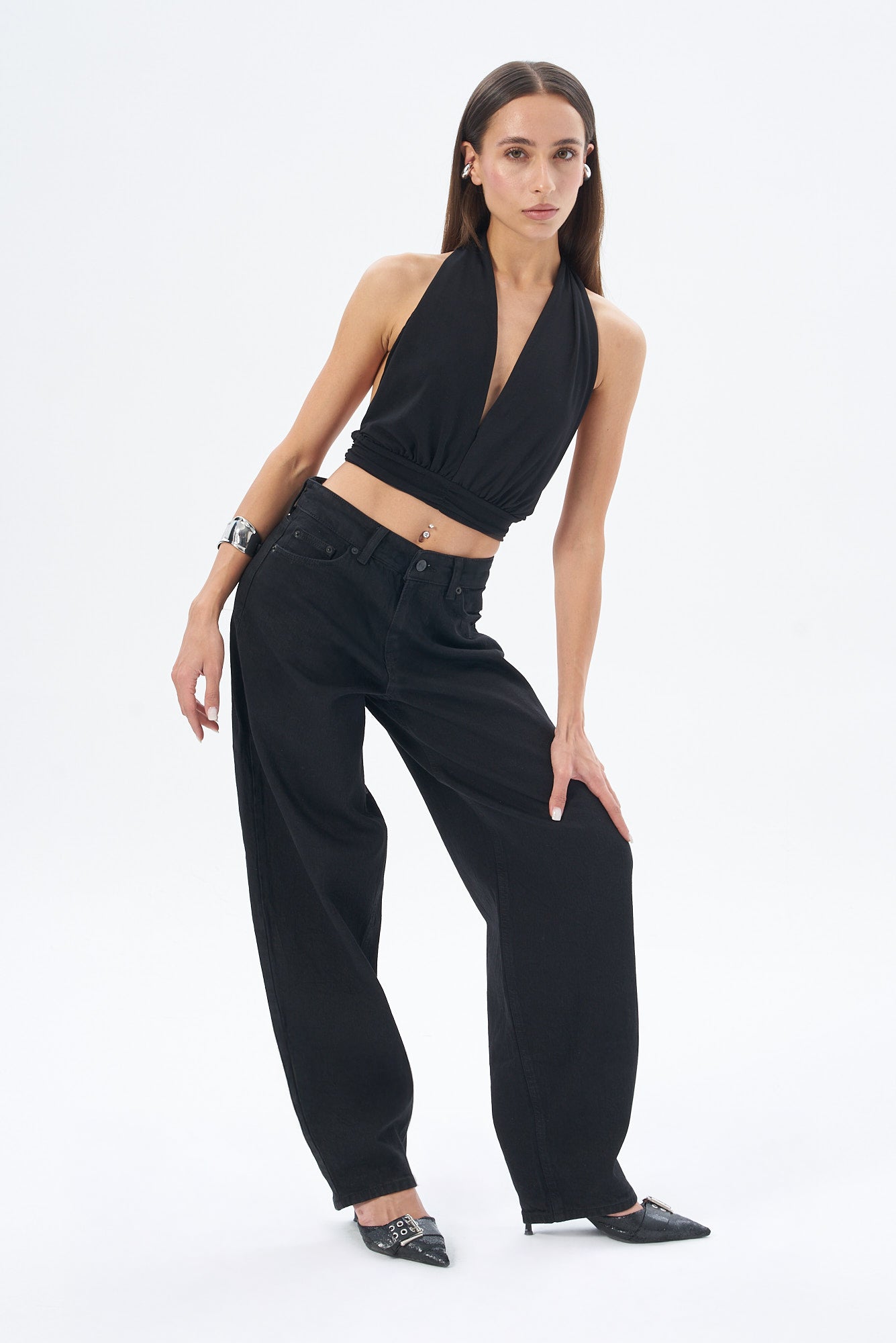 Kadın Skater Long Denim Pantolon