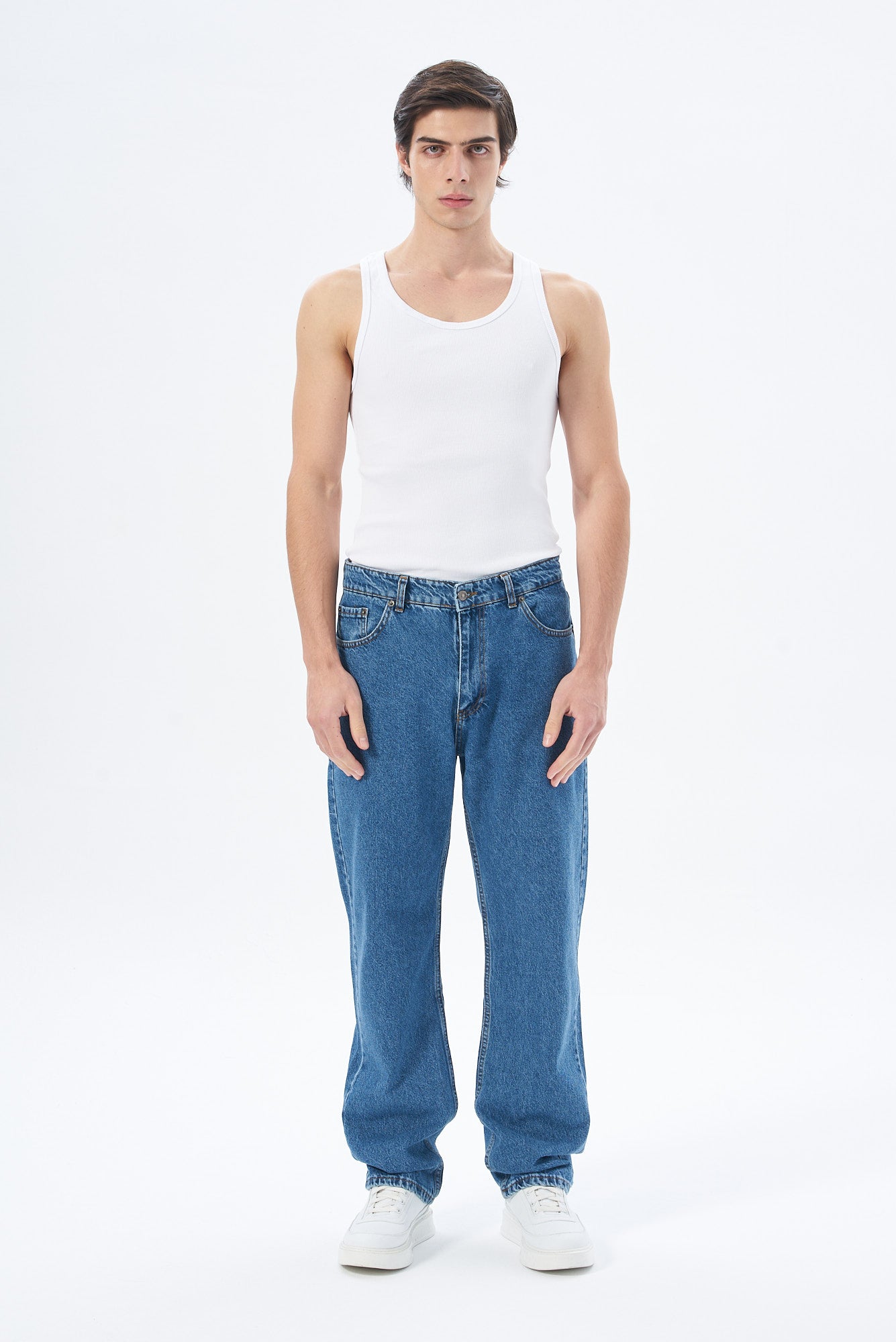Erkek Baggy Fıt Denim Pantolon