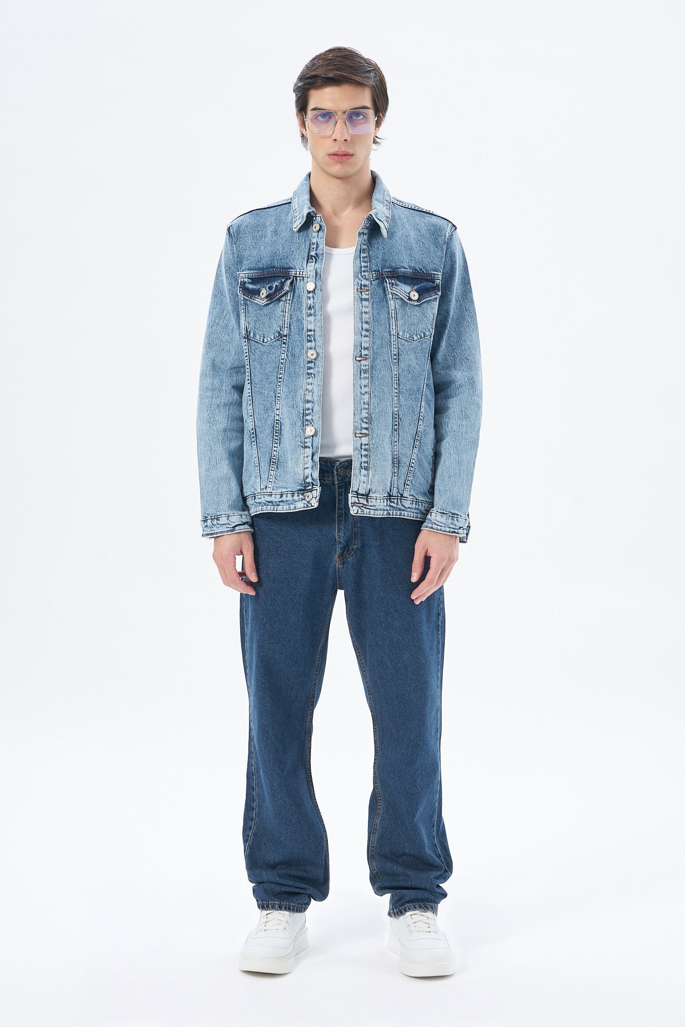 Erkek Baggy Fıt Denim Pantolon