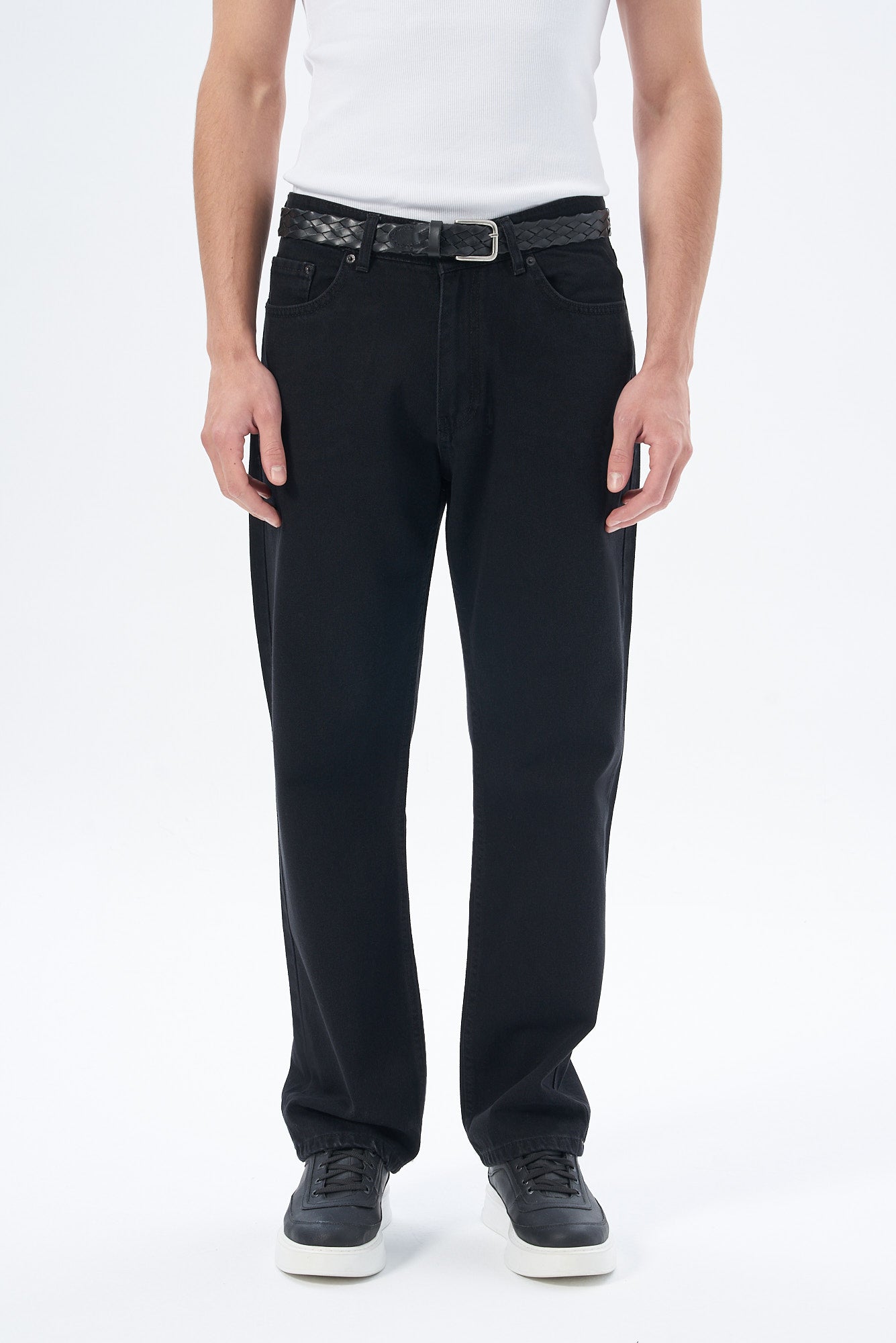 Erkek Baggy Fıt Denim Pantolon