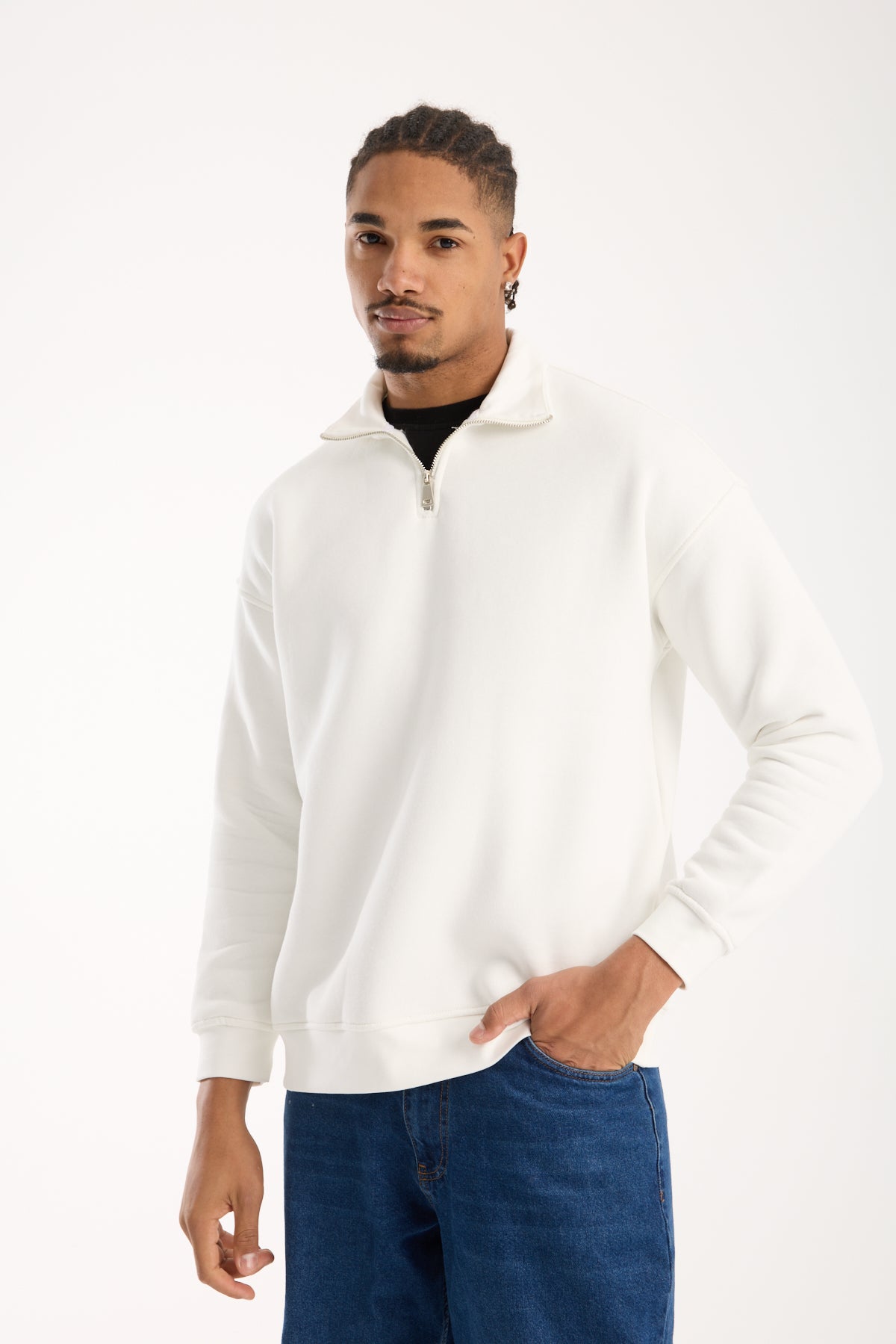 Erkek Balıkçı Yaka Comfort Sweat