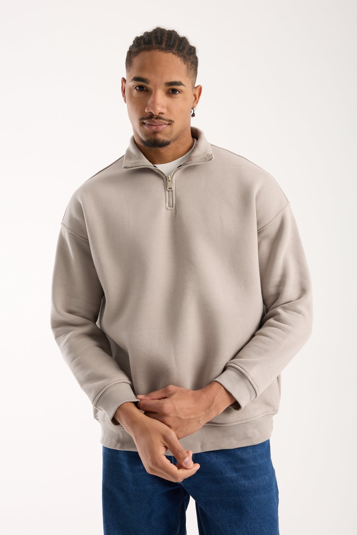 Erkek Balıkçı Yaka Comfort Sweat