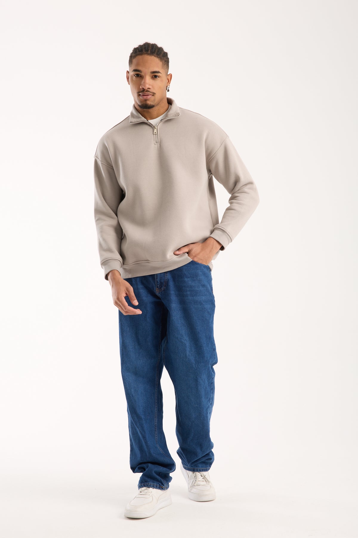 Erkek Balıkçı Yaka Comfort Sweat