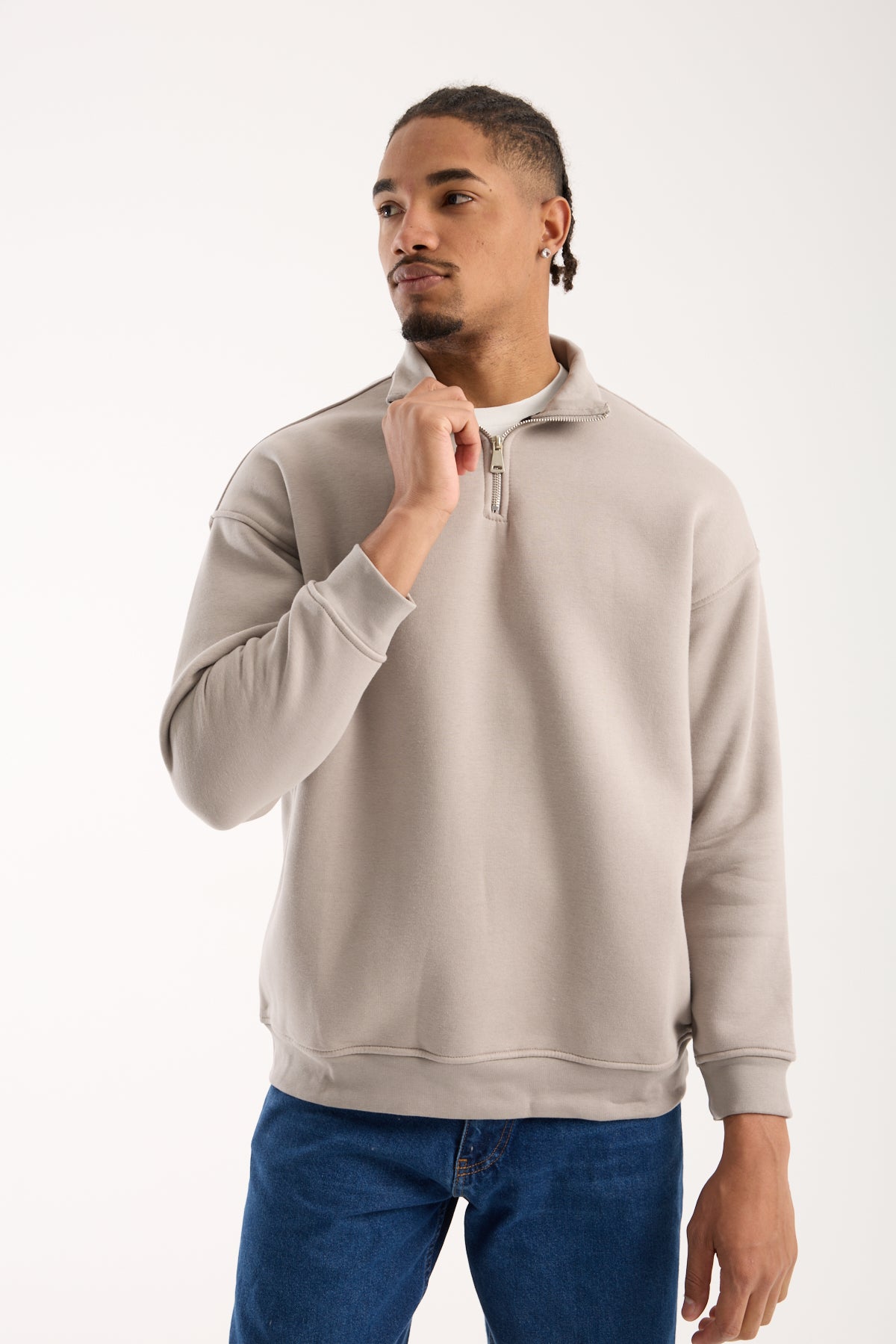 Erkek Balıkçı Yaka Comfort Sweat