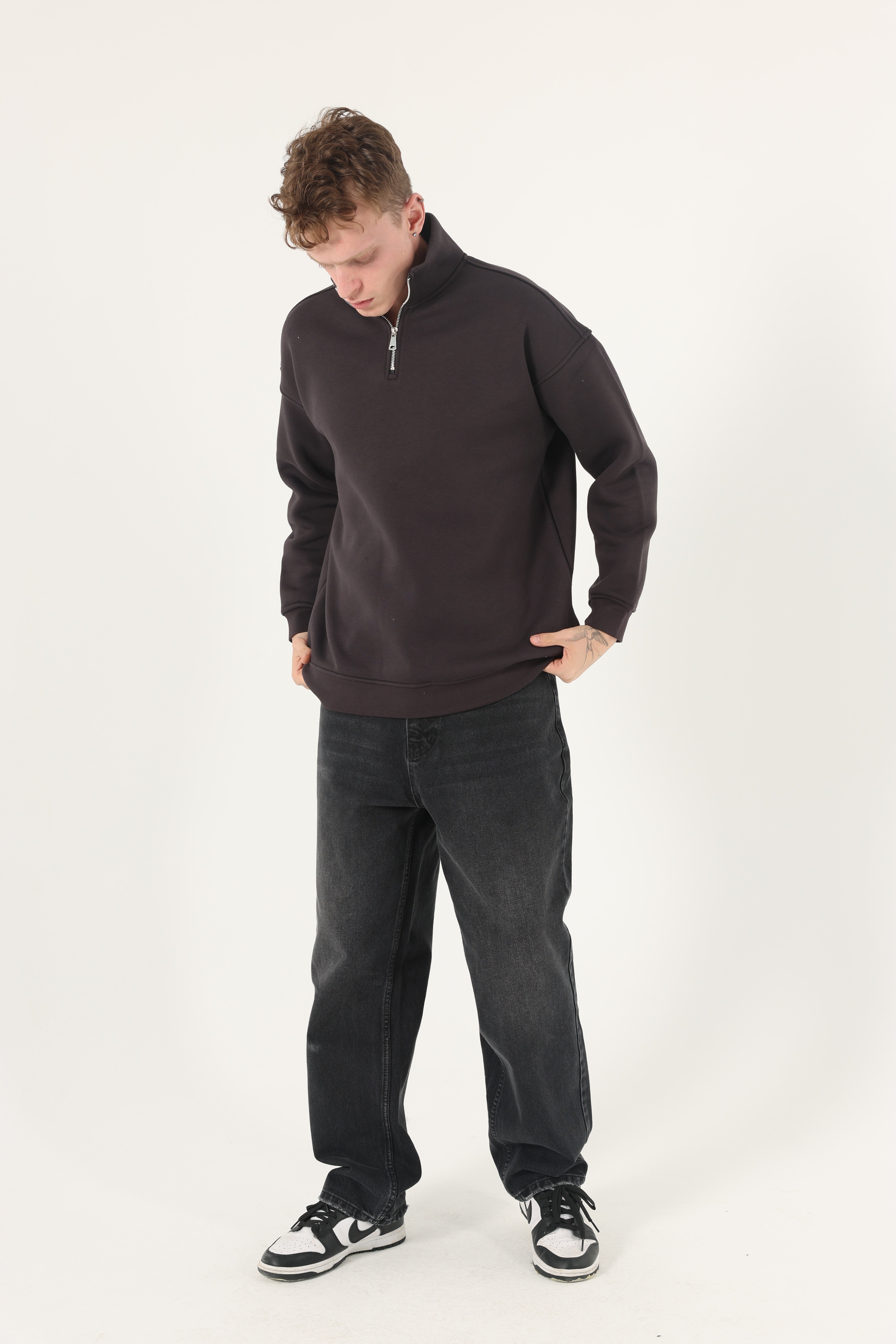 Erkek Balıkçı Yaka Comfort Sweat