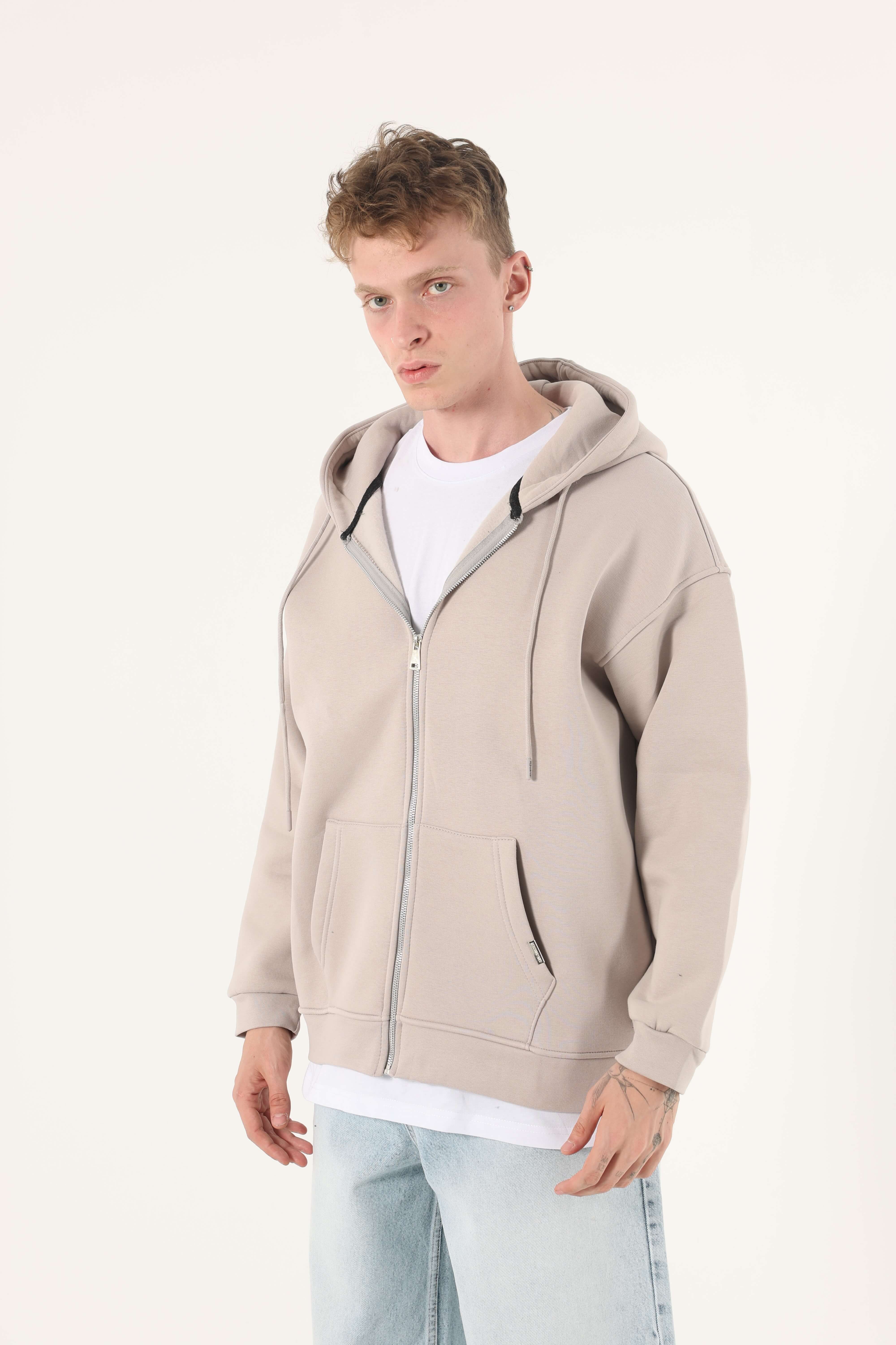 Erkek Comfort Basıc Eşofman Üstü Fermuarlı