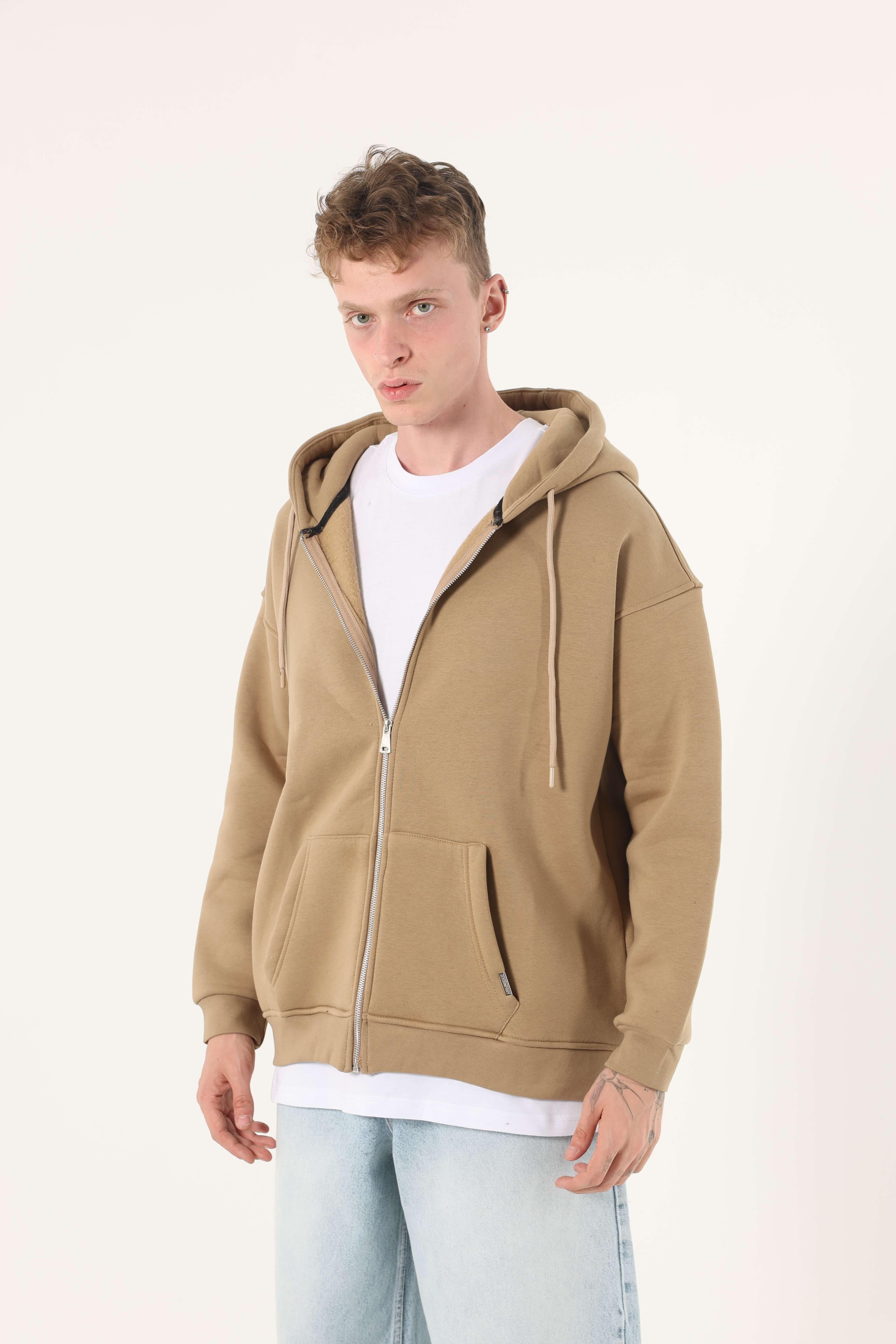 Erkek Comfort Basıc Eşofman Üstü Fermuarlı