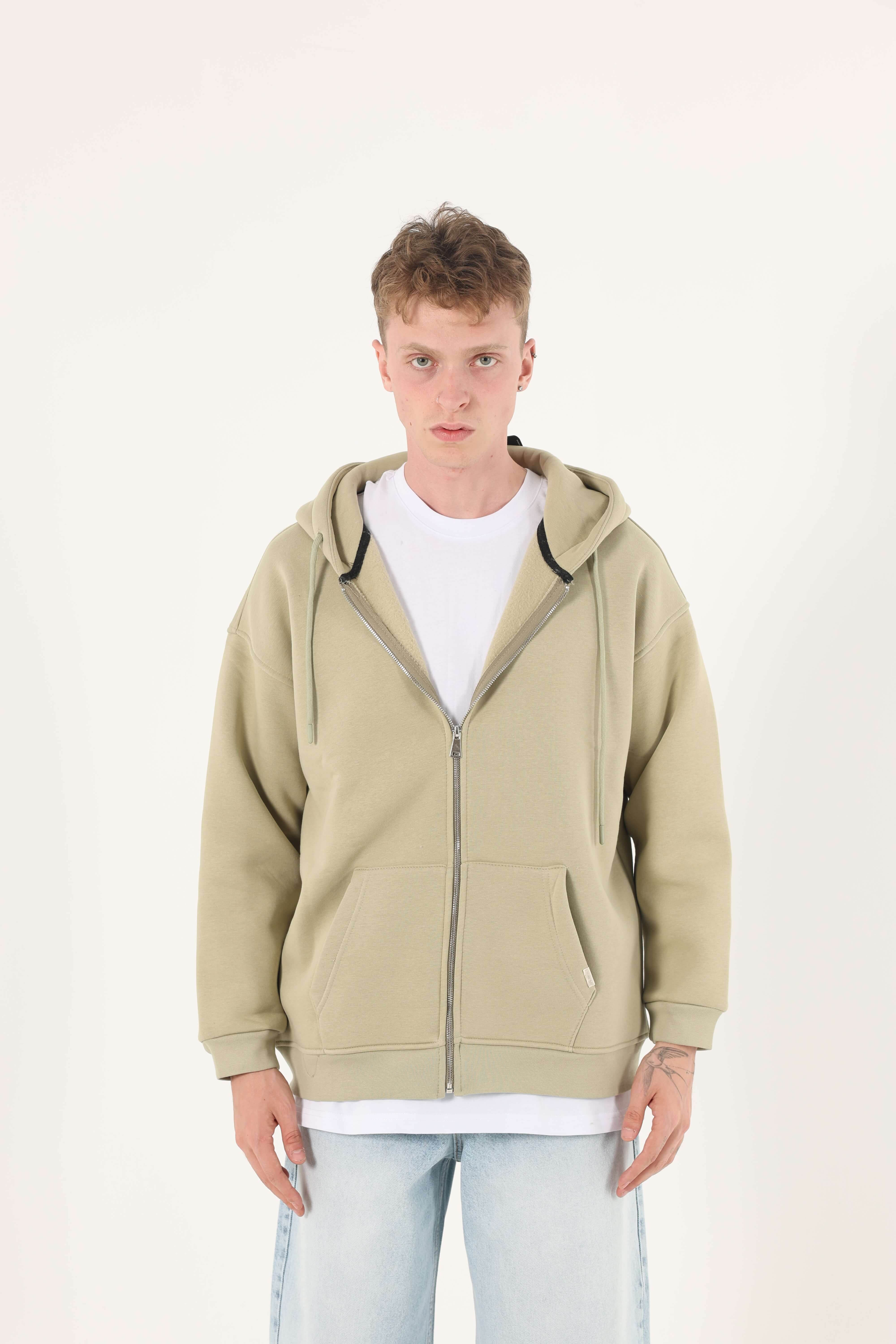 Erkek Comfort Basıc Eşofman Üstü Fermuarlı