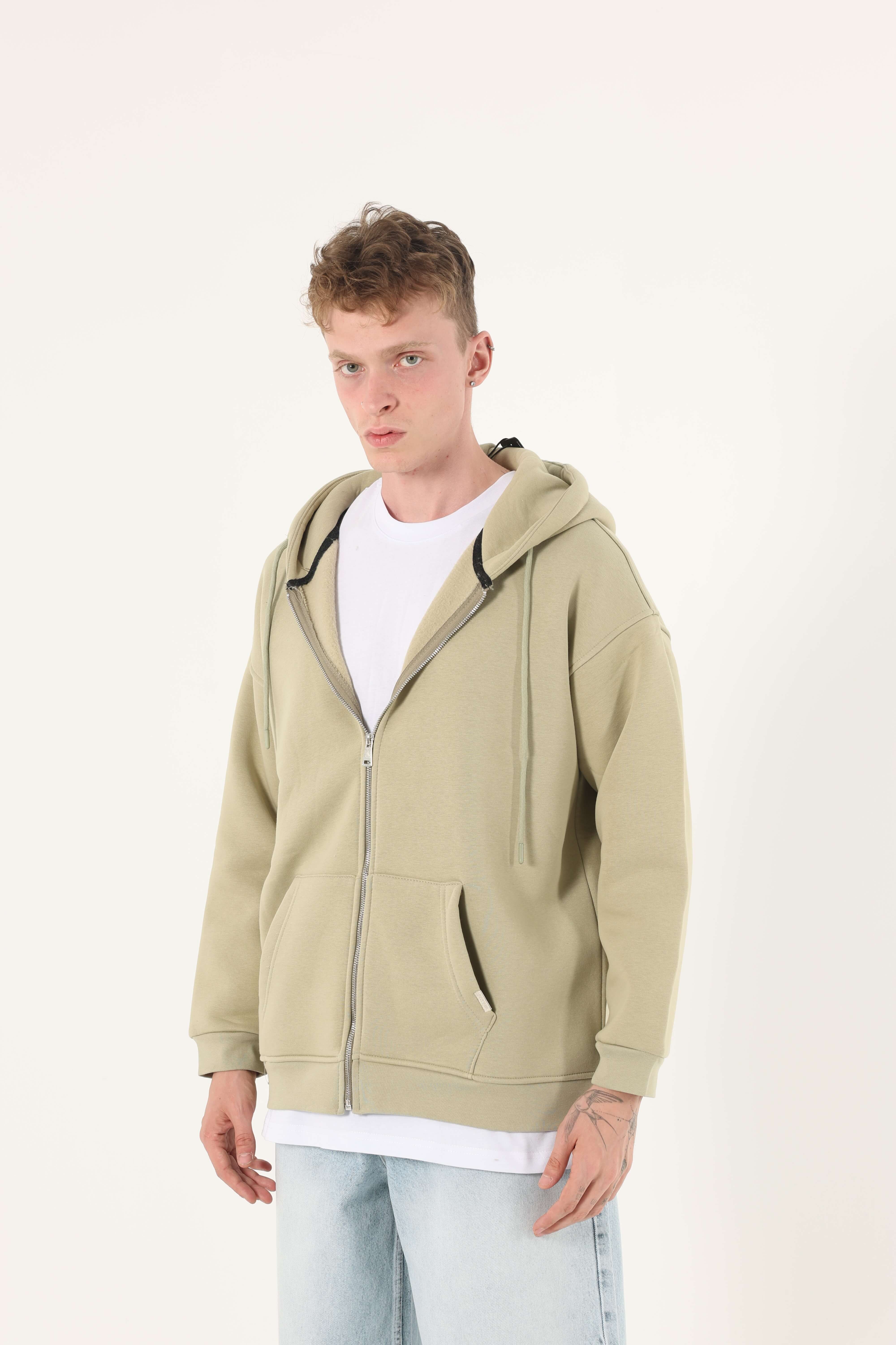 Erkek Comfort Basıc Eşofman Üstü Fermuarlı