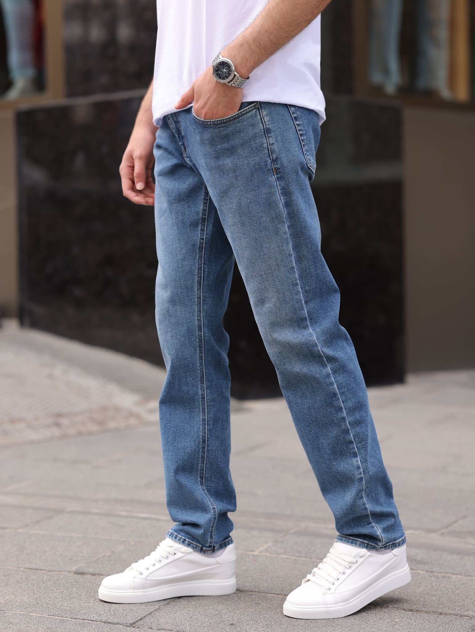 Erkek Regular Denim Pantolon