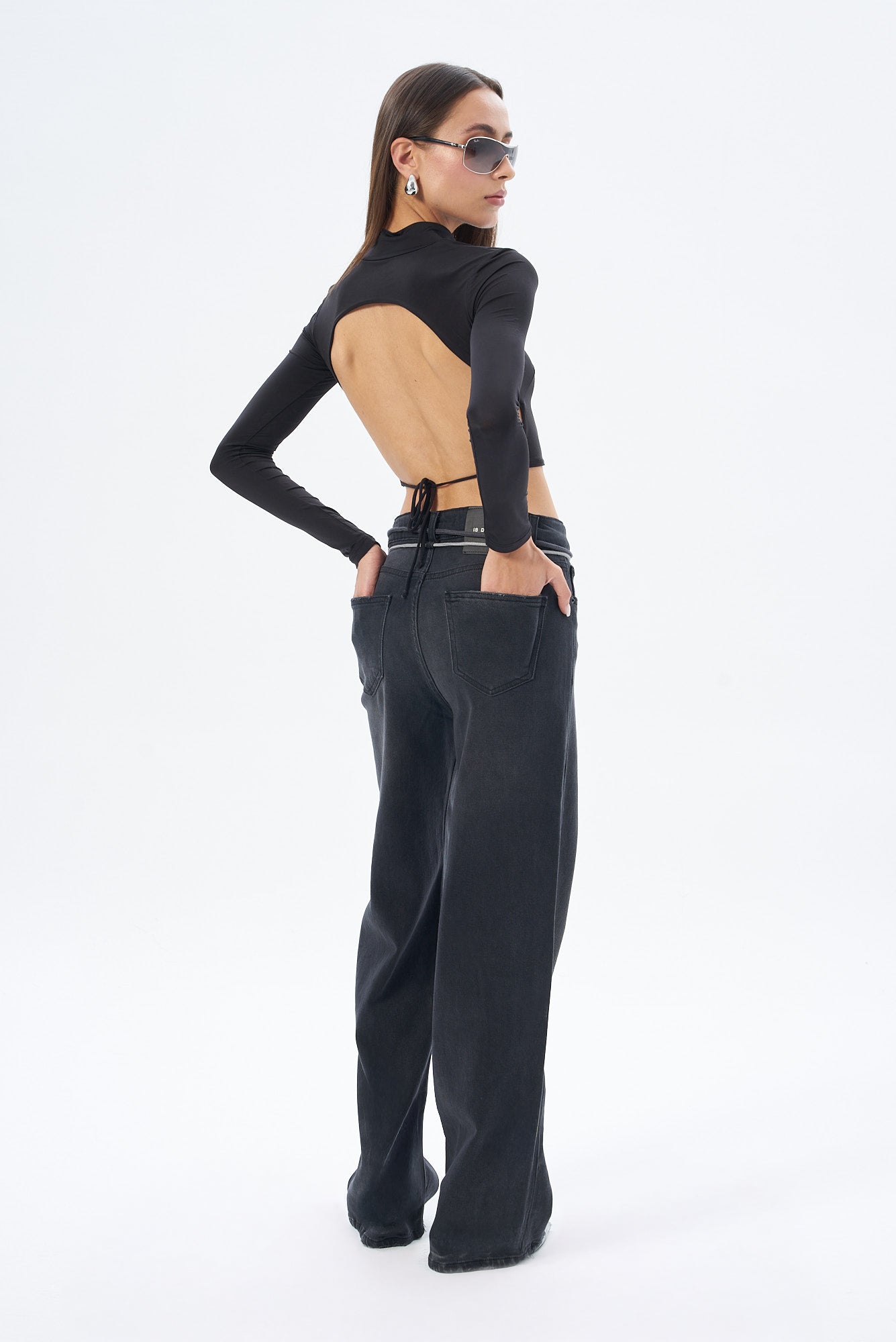 Kadın Baggy Denim Pantolon İpli