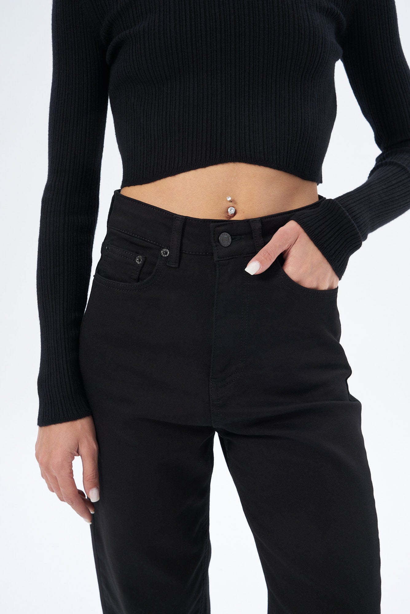 Kadın Denim Mom Pantolon