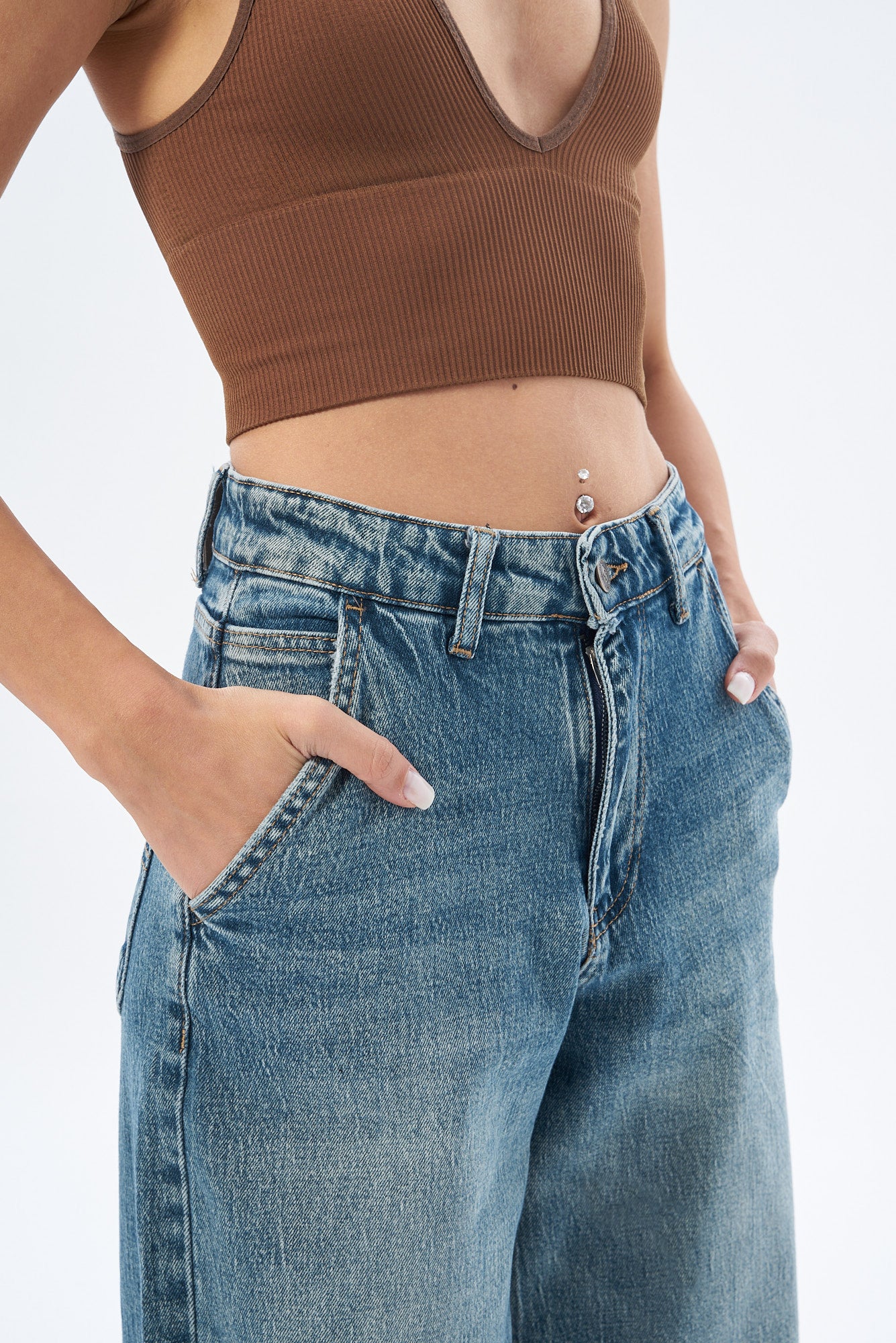 Kadın Denim Skater Pantolon