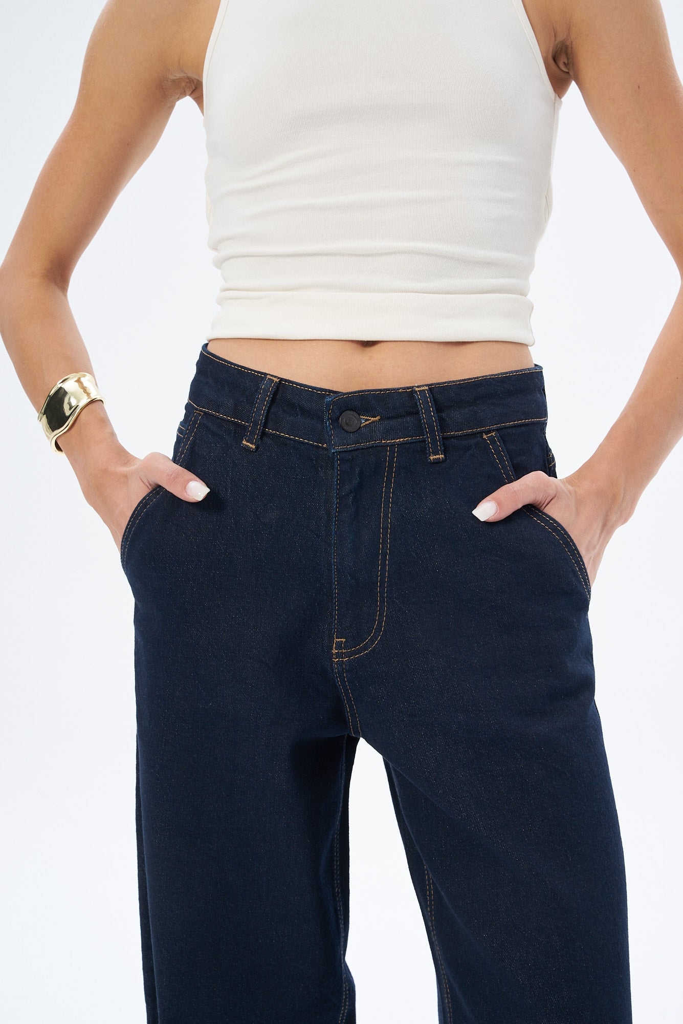 Kadın Denim Skater Pantolon