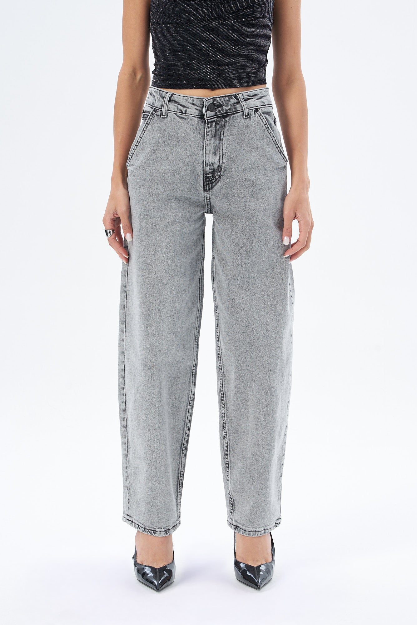 Kadın Denim Skater Pantolon