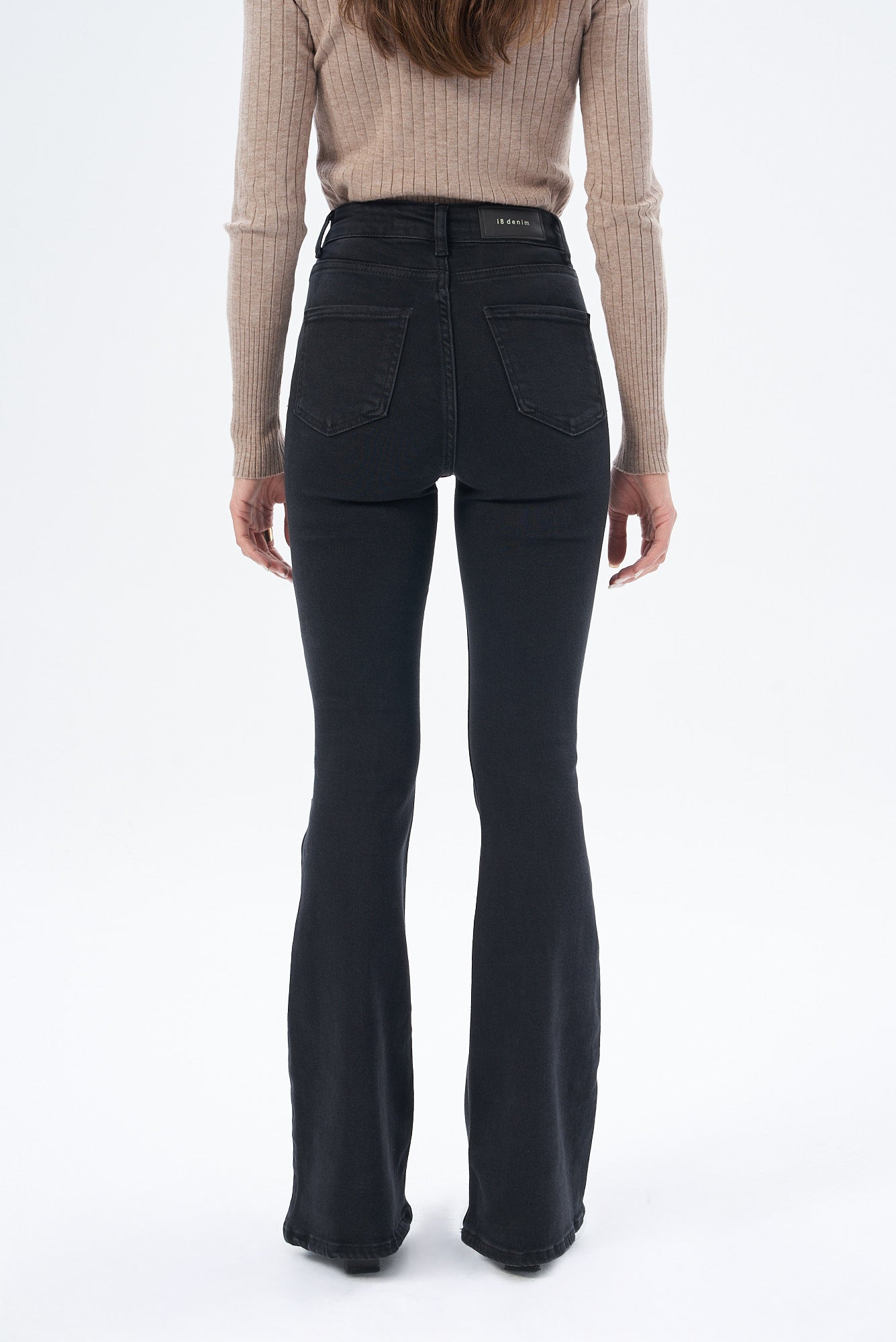 Kadın Denim Skınny Flare Pantolon