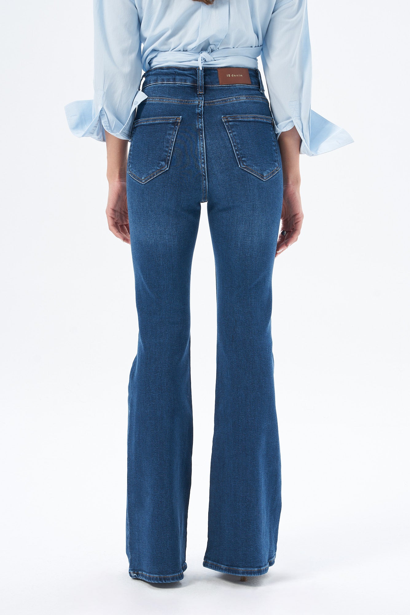 Kadın Denim Skınny Flare Pantolon