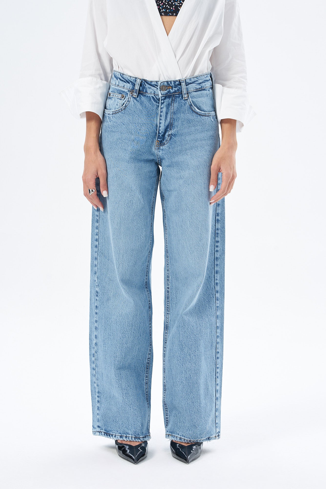 Kadın Denim Wedleg Pantolon