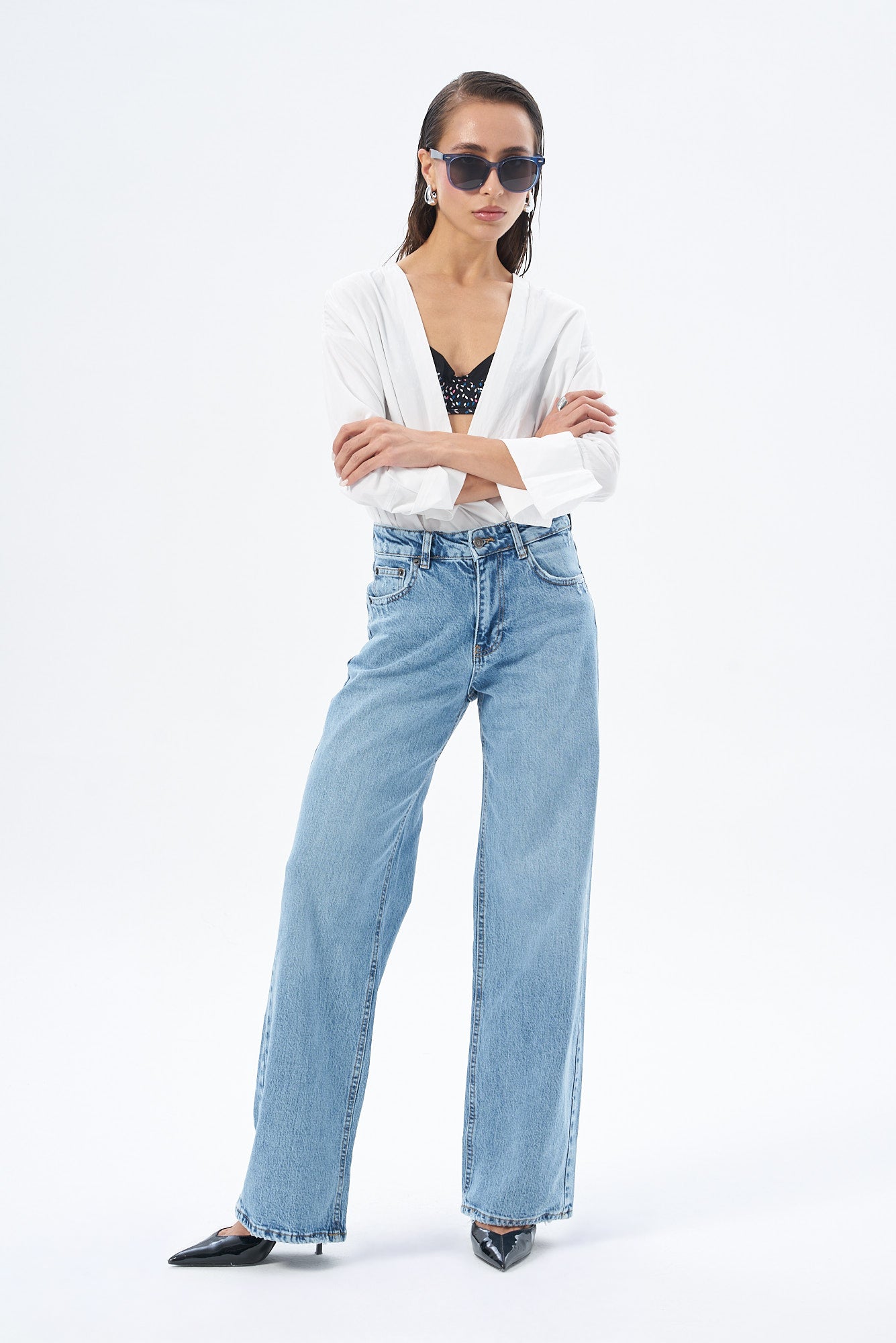 Kadın Denim Wedleg Pantolon