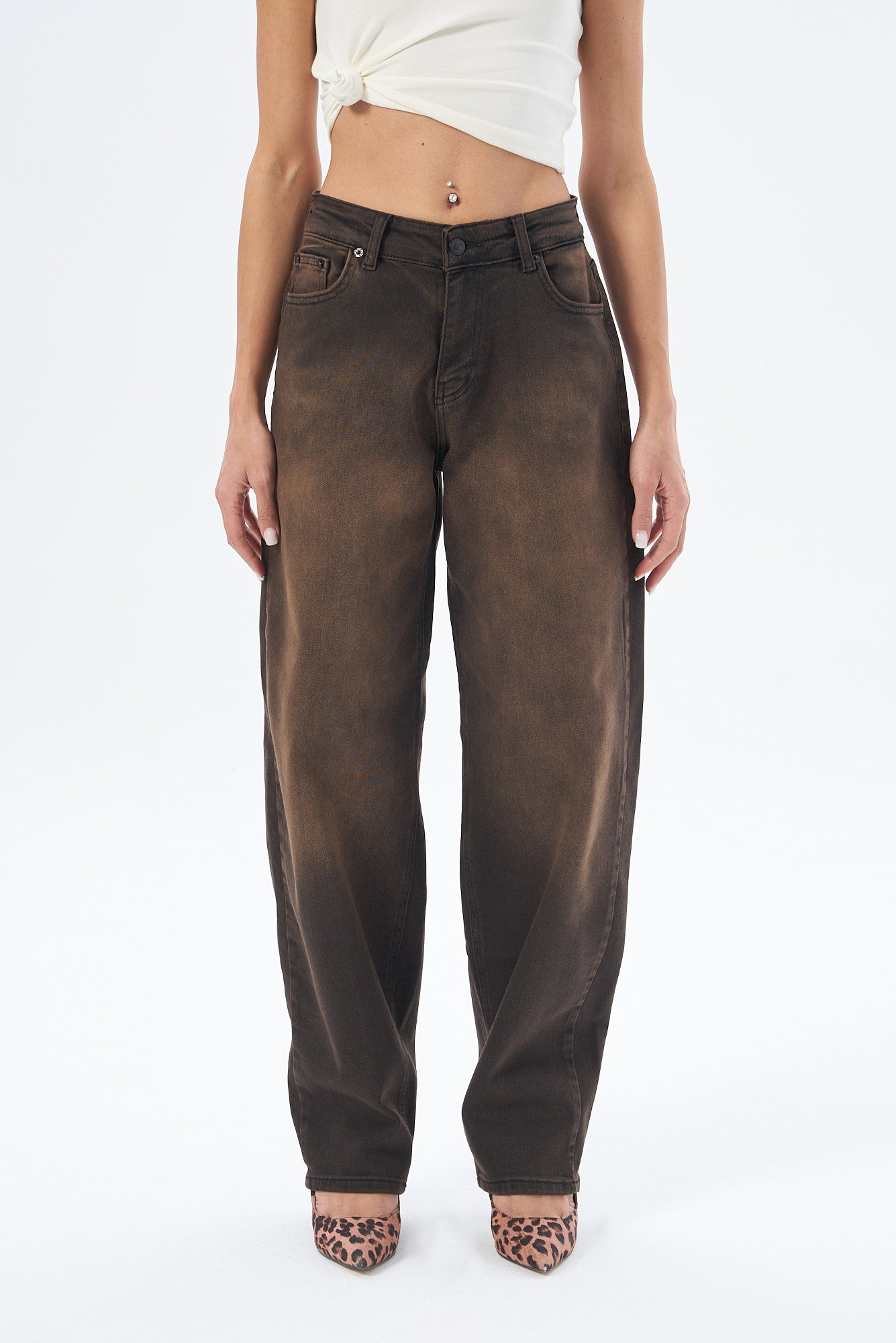 Kadın Skater Long Denim Pantolon