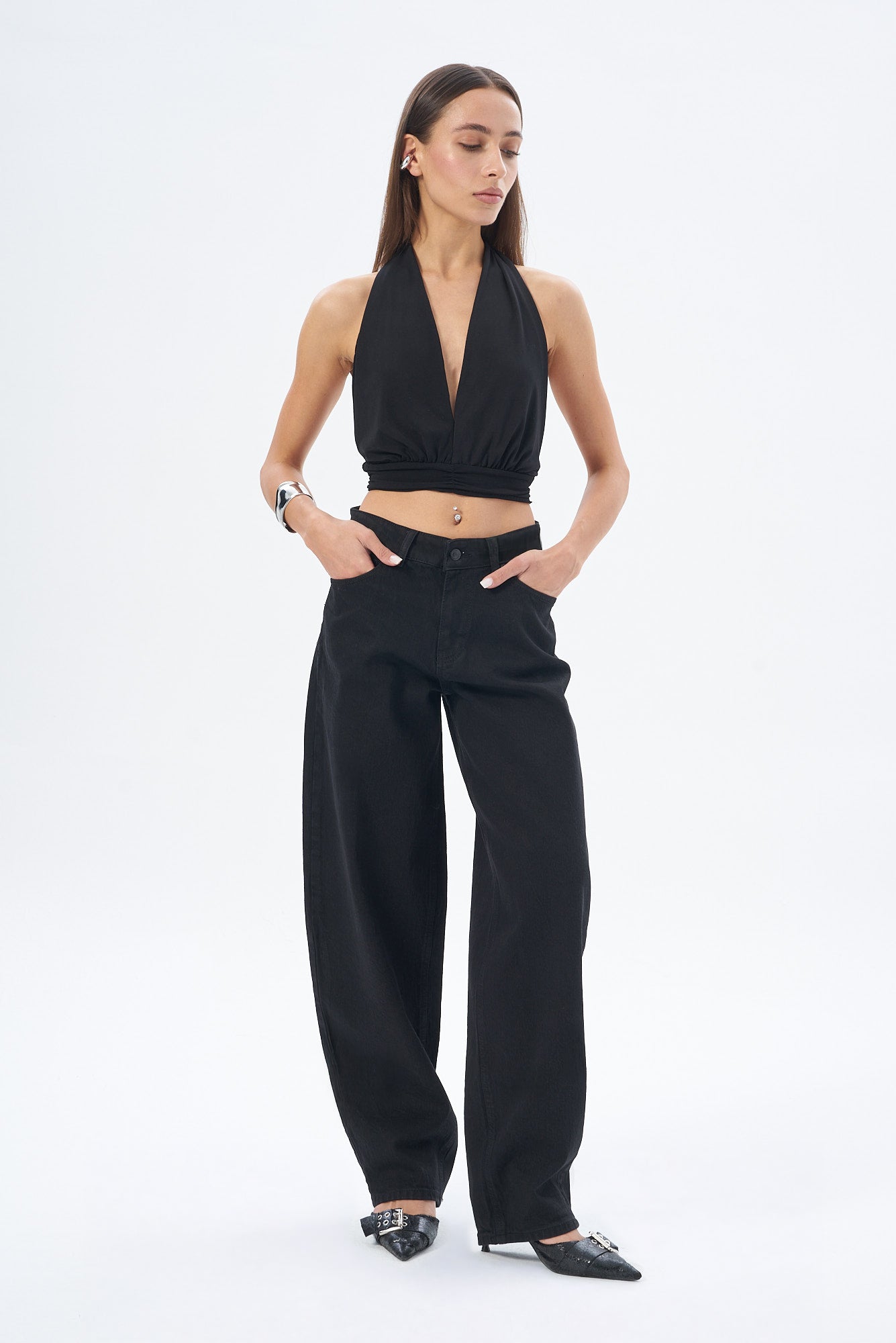 Kadın Skater Long Denim Pantolon